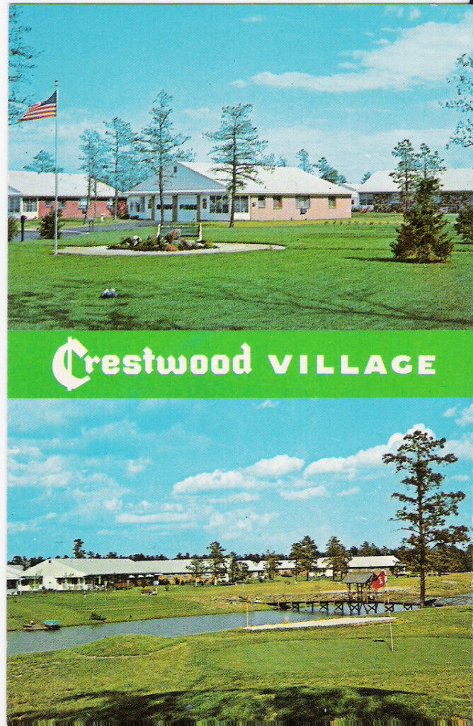 Postcard New Jersey Whiting Crestwood Village Retirement Community NJ c1960s-70s