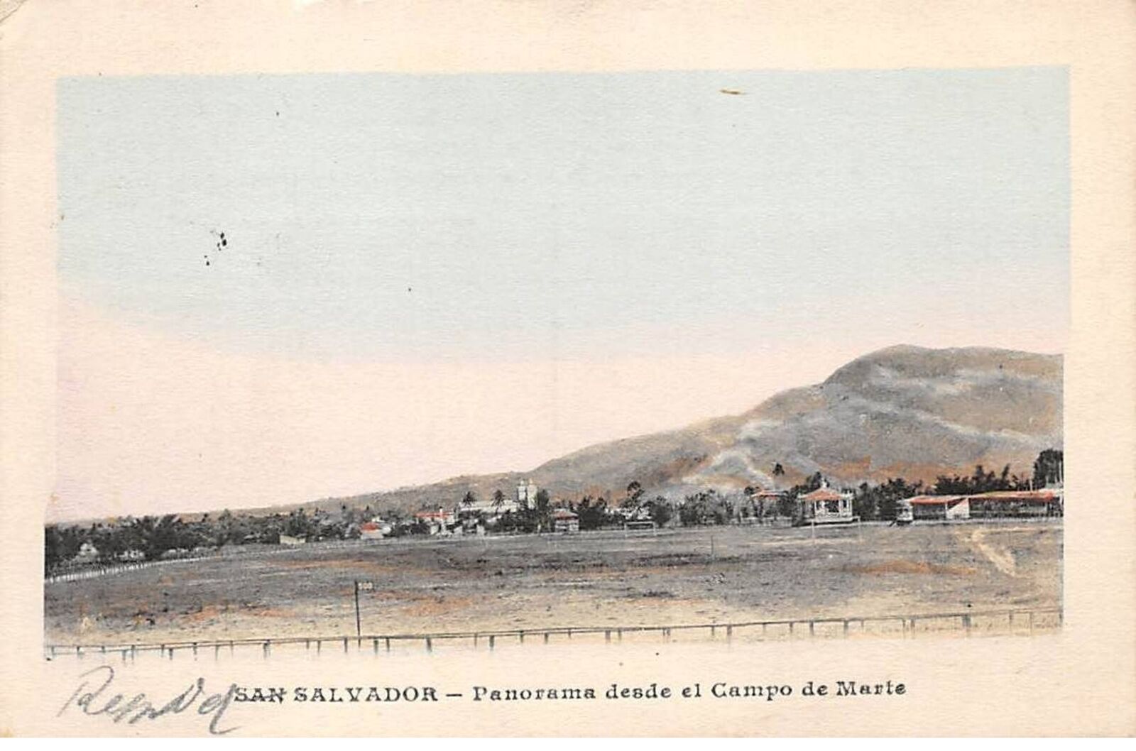 San Salvador - n°77309 - Panorama dende el Campo de Marie - map with stamp