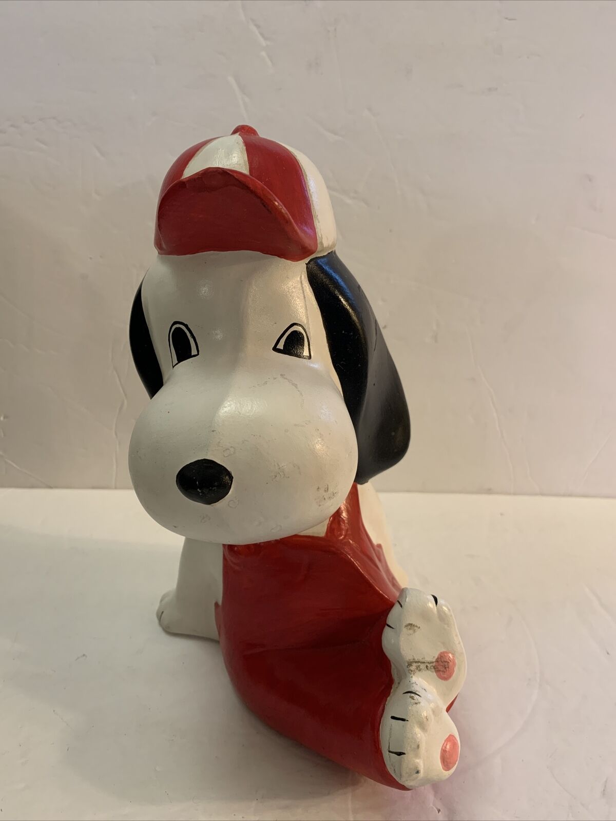 Snoopy Peanuts Ceramic Coin Bank Large  9.5” Tall Vintage