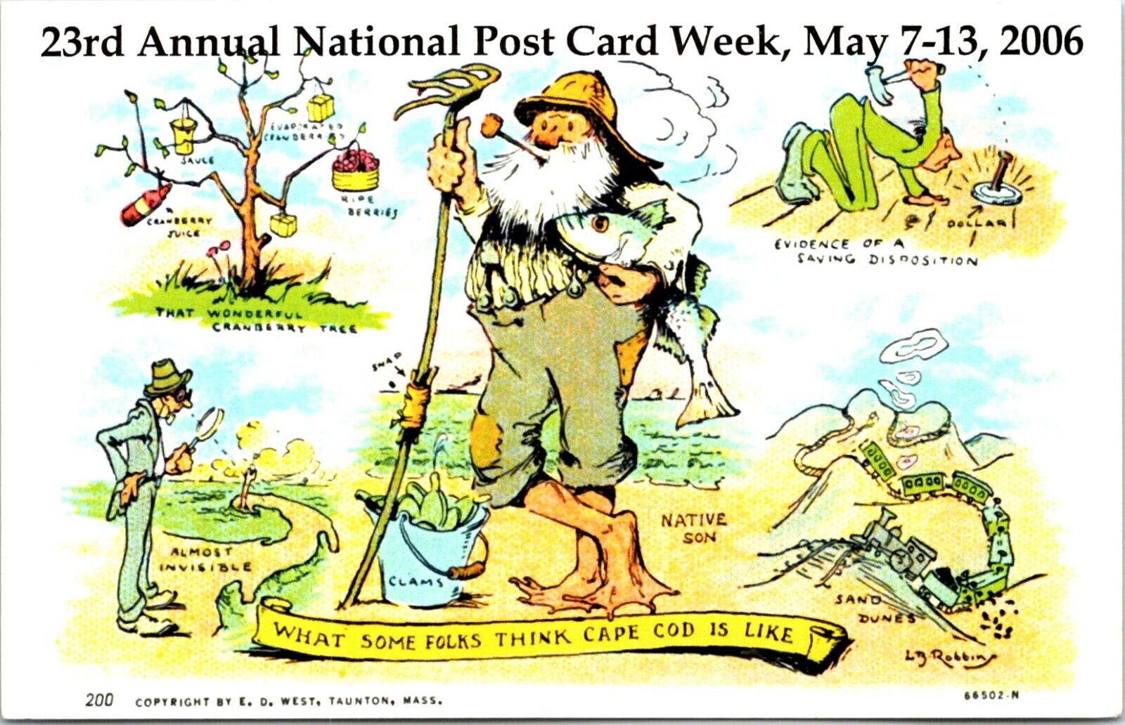 Postcard 2006 National Week Cape Cod Collectors Club Massachusetts B48