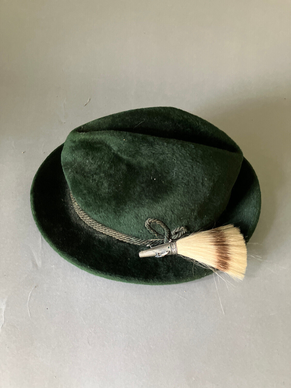 Vintage Bavarian Tyrolean Hat Gamsbart Chamois Brush Bertl Wollhut OKTOBERFEST