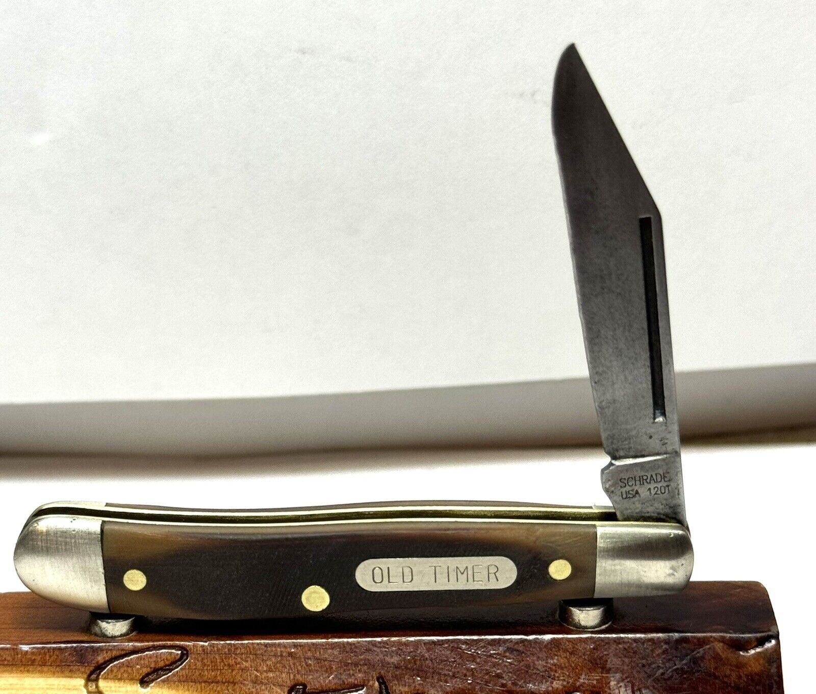 Vintage Schrade Old Timer USA 12OT Pal Carbon Steel Pocket Knife Good Snap