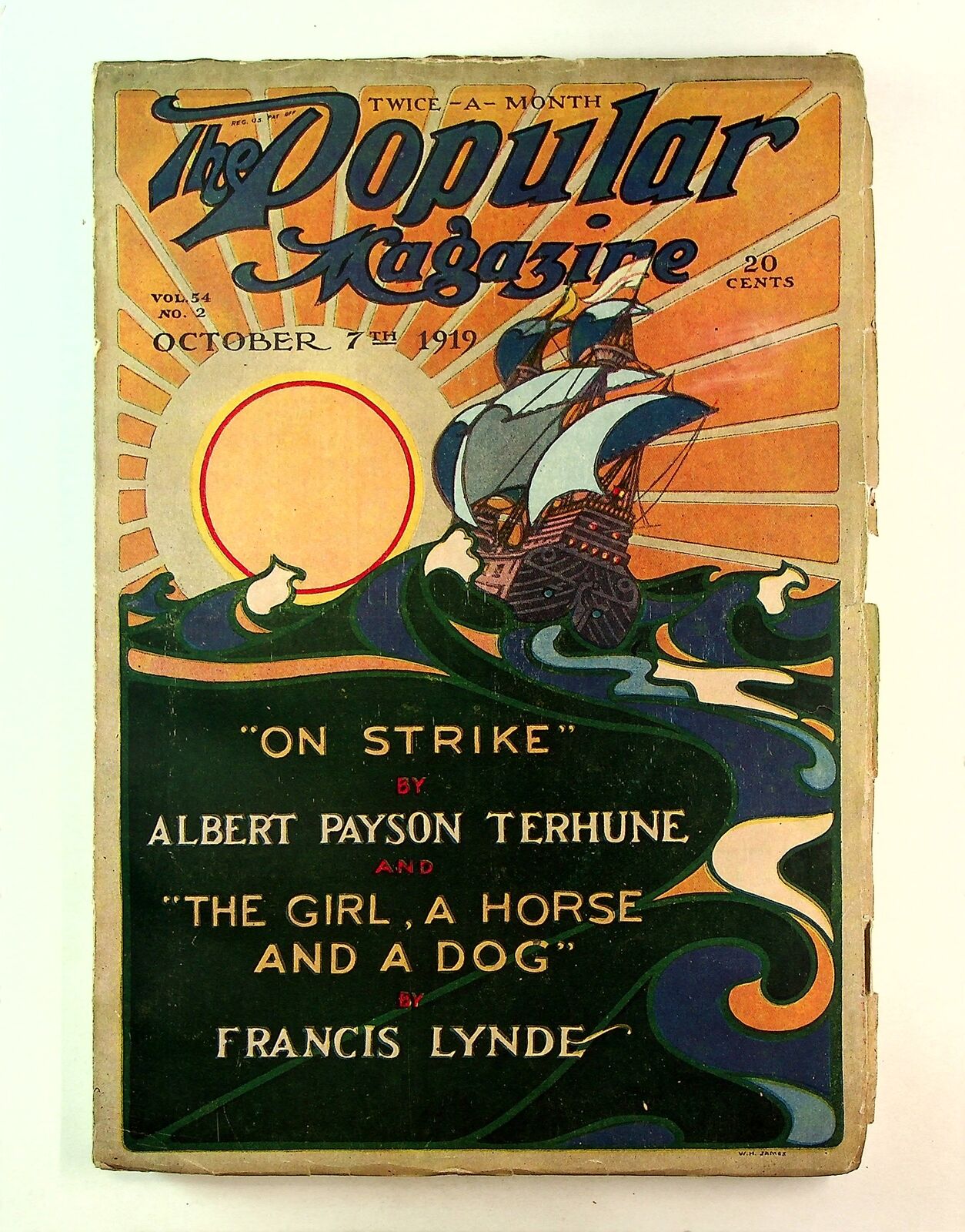 Popular Magazine Pulp Oct 7 1919 Vol. 54 #2 VG