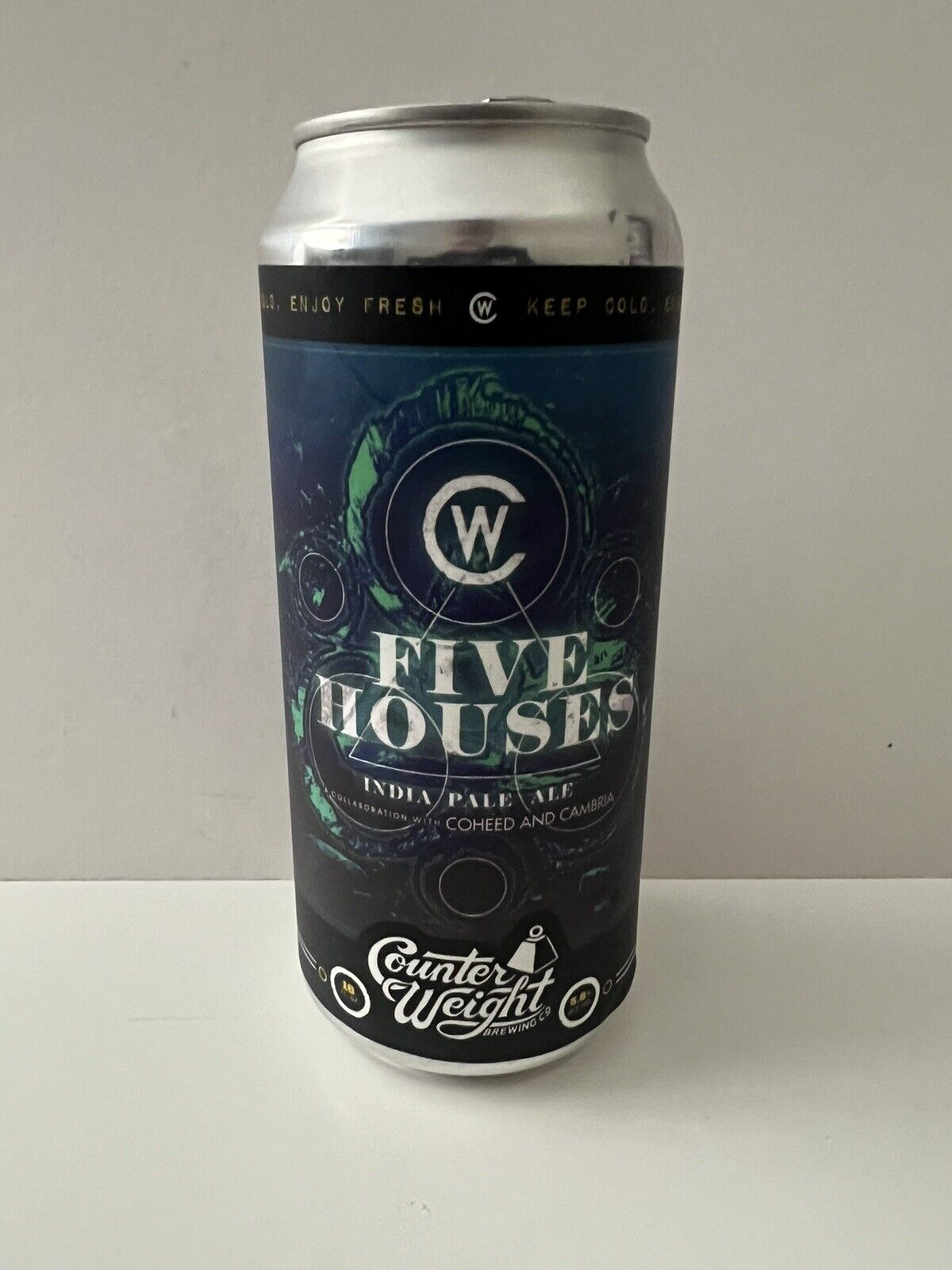 Coheed And Cambria Five Houses Empty Beer Can Counterweight Brewing Co