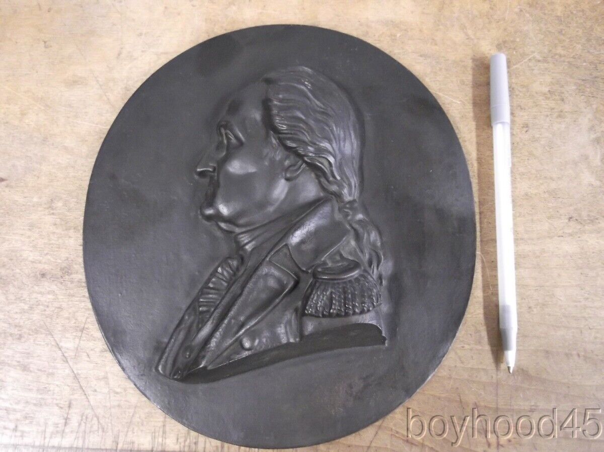 Wonderful Bronze Plaque of Bust of Gen. George Washington--Circa Late 19th C. 