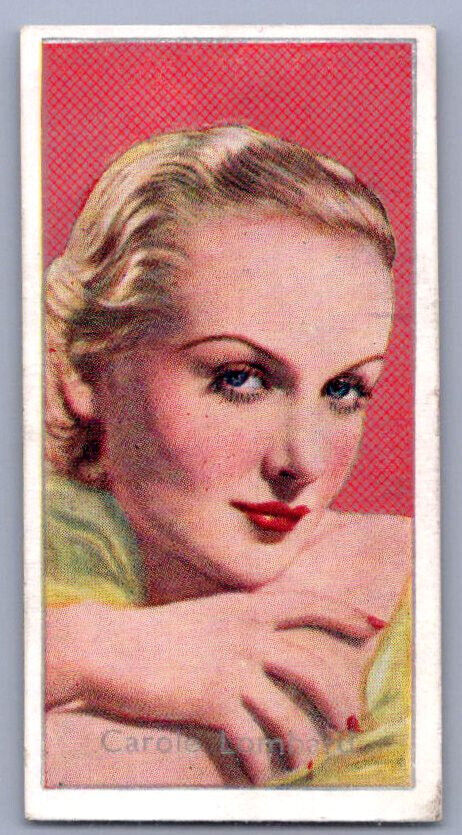 1936 Carreras Film Stars Carole Lombard #44 | Original British Cigarette Card