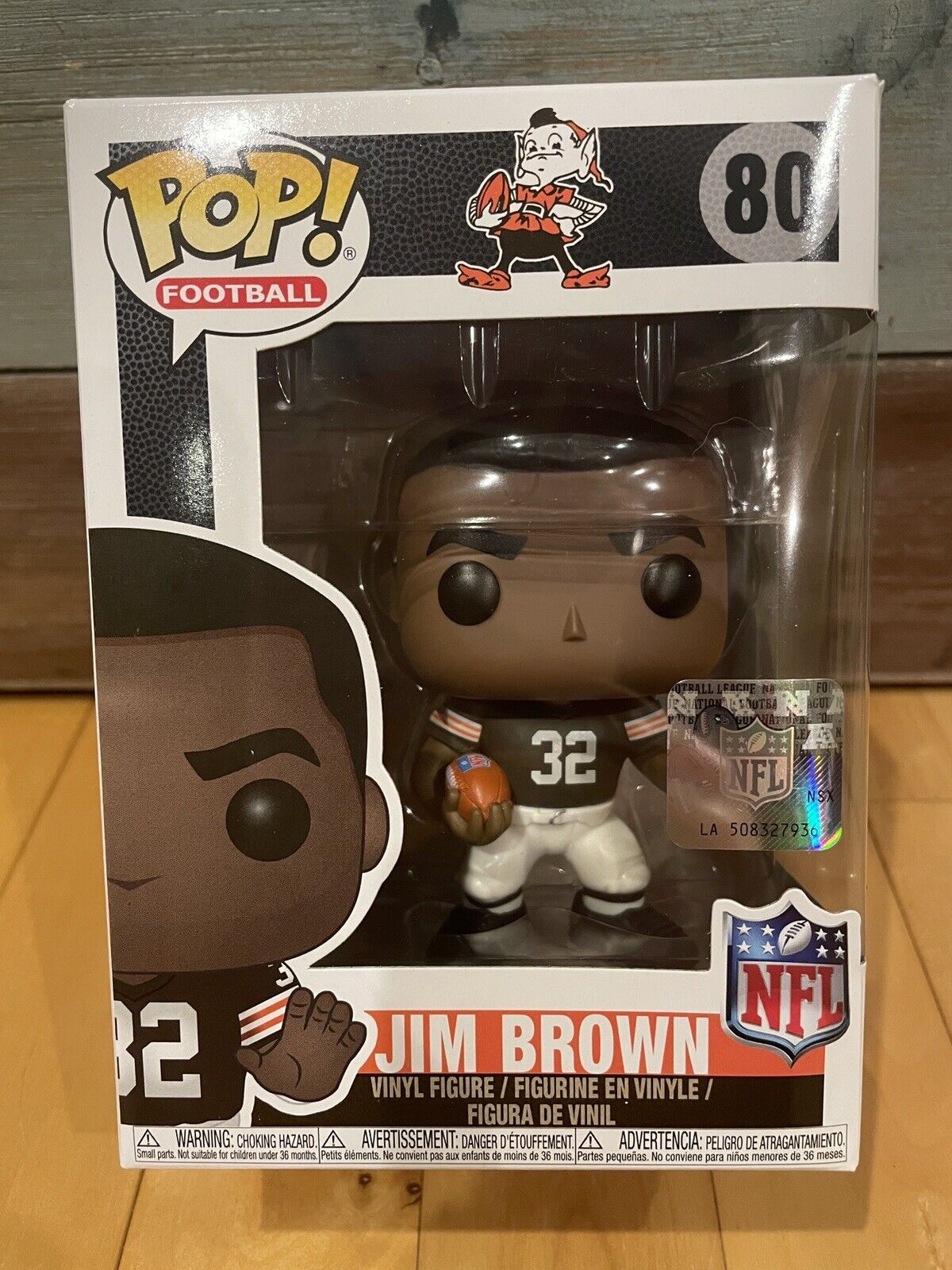 Funko Pop NFL Jim Brown #80 Cleveland Browns Legends Vinyl Figure w/ Protector