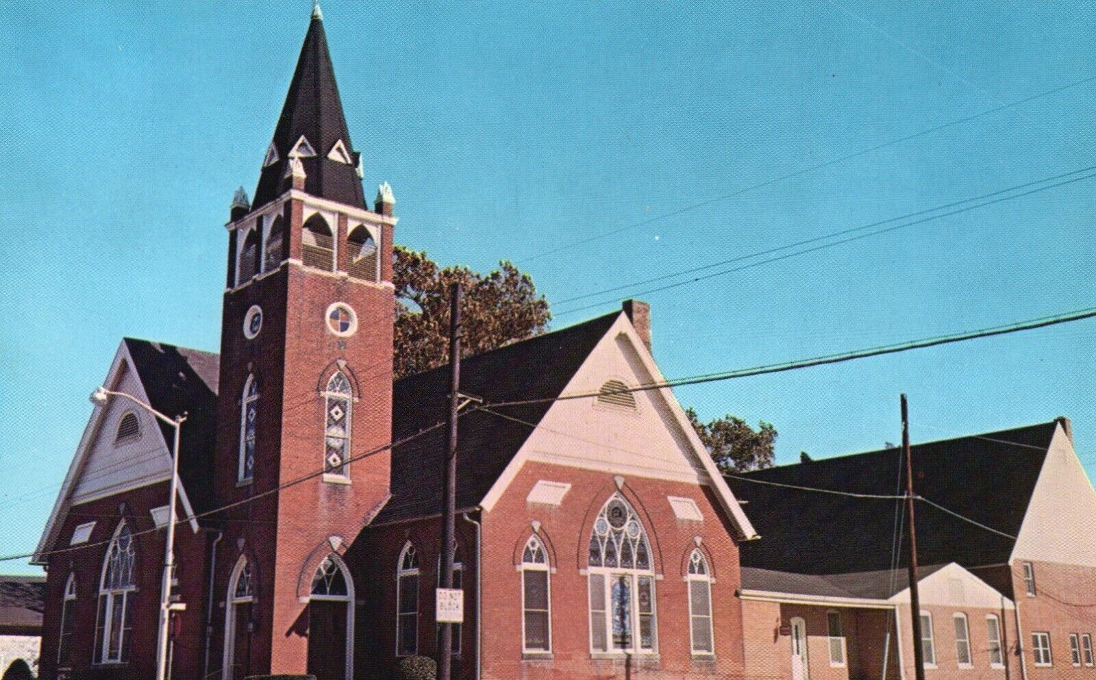 Seaford, DE, Mt. Olivet Methodist Church, Chrome Vintage Postcard b8156