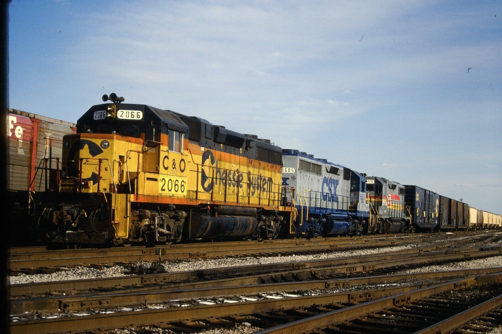 Original Railroad Slides - CSX Chesapeake and Ohio C&O - GP38 - 2066