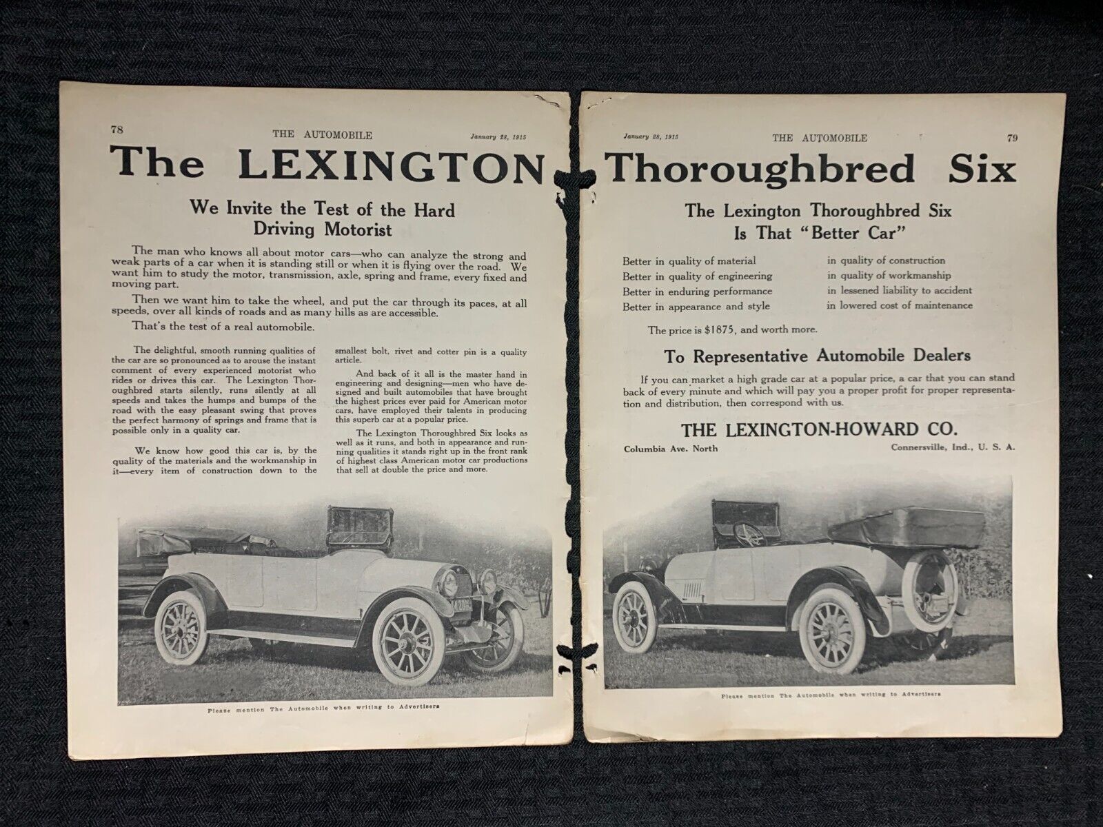 1915 LEXINGTON HOWARD CO. 9x12\
