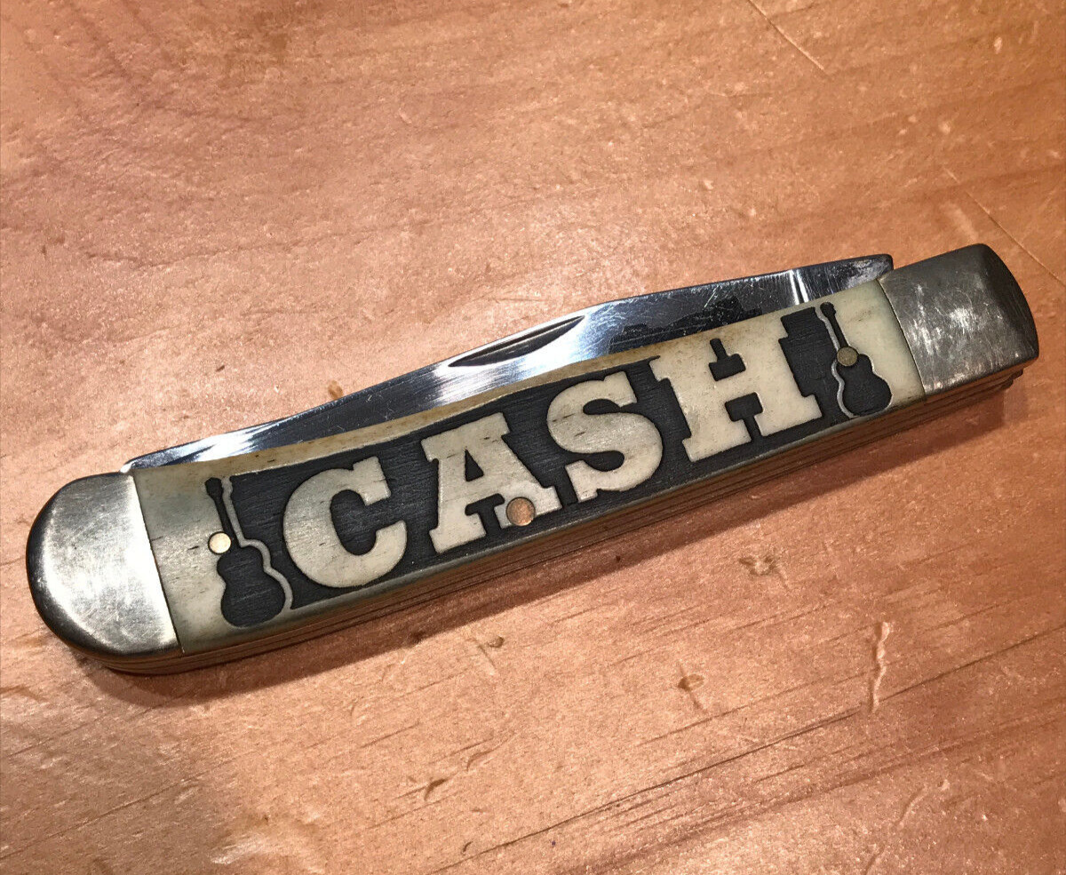 VINTAGE JOHNNY CASH TWO BLADE POCKET KNIFE CASE XX 6254 SS WITH SHEATH