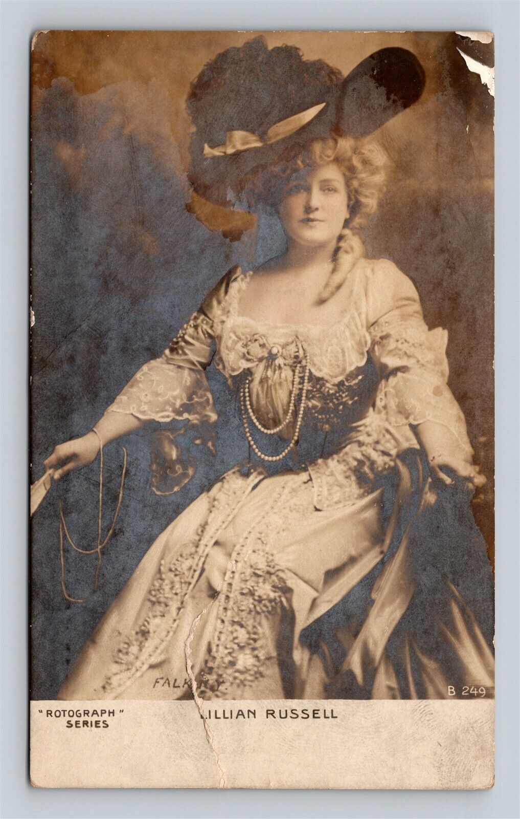 c1905 RPPC Lillian Russell Real Photo Postcard