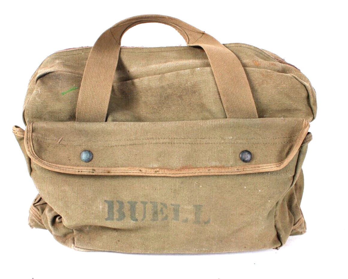 Vintage 40s WWII US Army Field Kit Bag Satchel Engineer