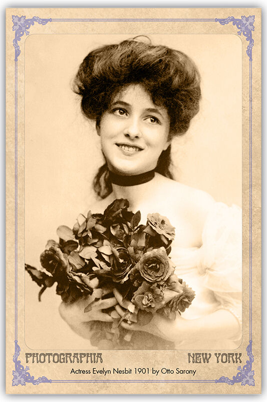 EVELYN NESBIT Early Film Star Beauty Vintage Photograph A++ Cabinet Card CDV
