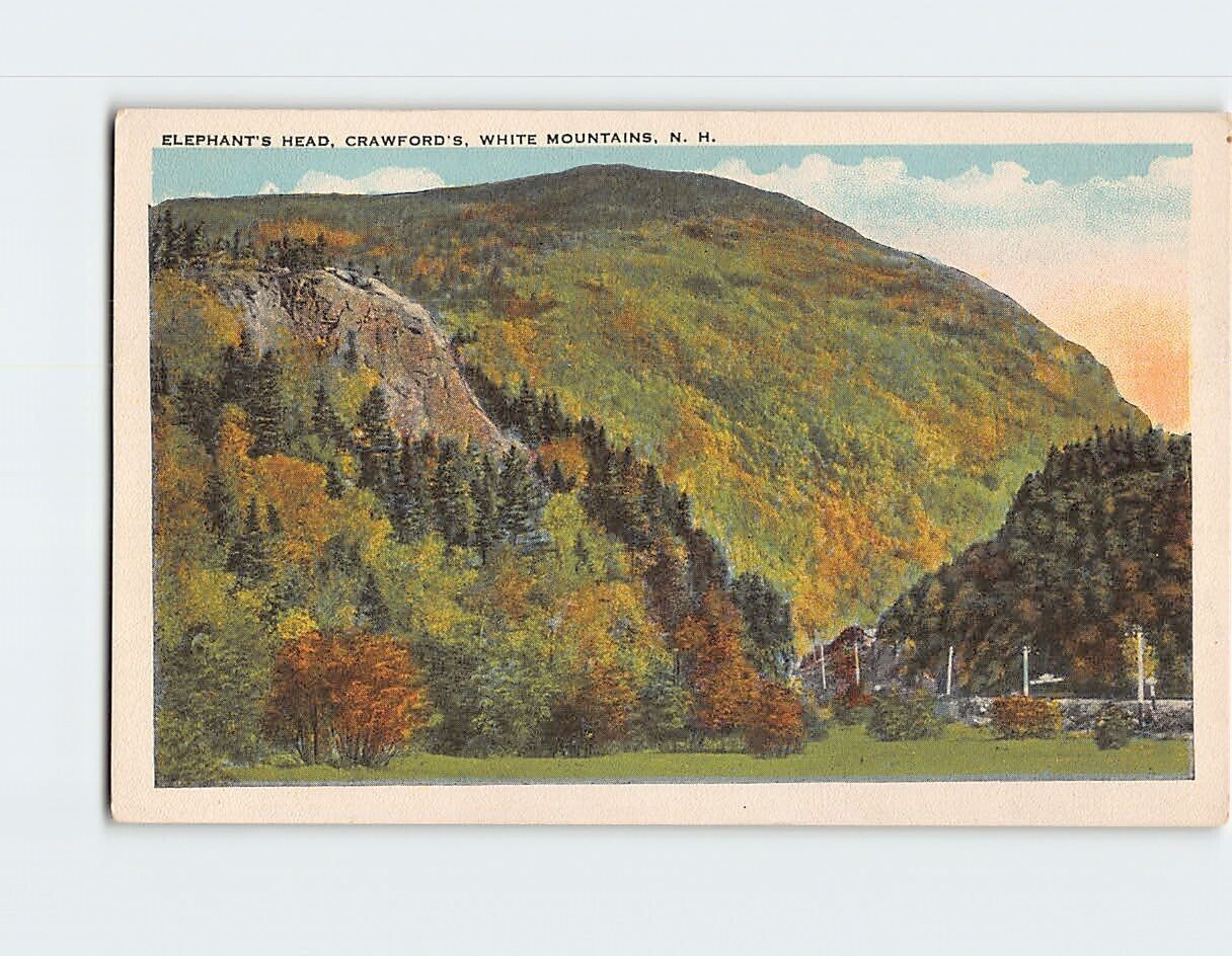 Postcard Elephant\'s Head Crawford\'s White Mountains New Hampshire USA