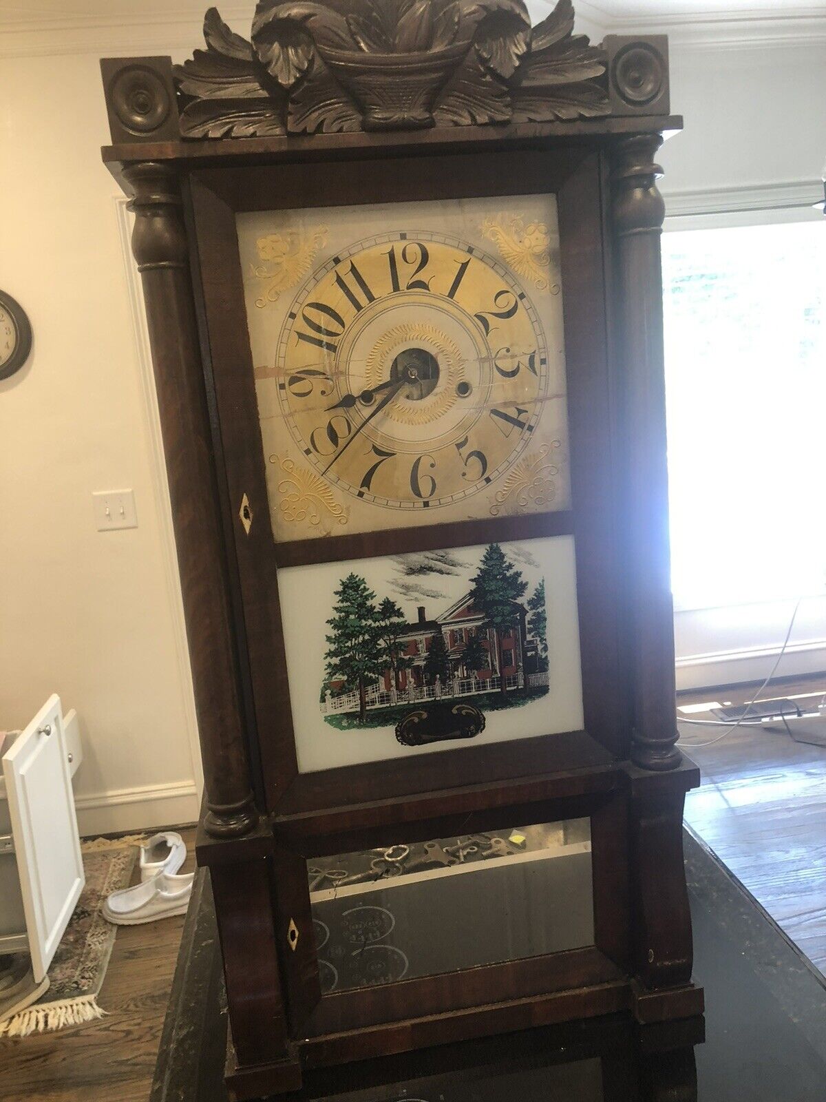 antique clock Triple decker
