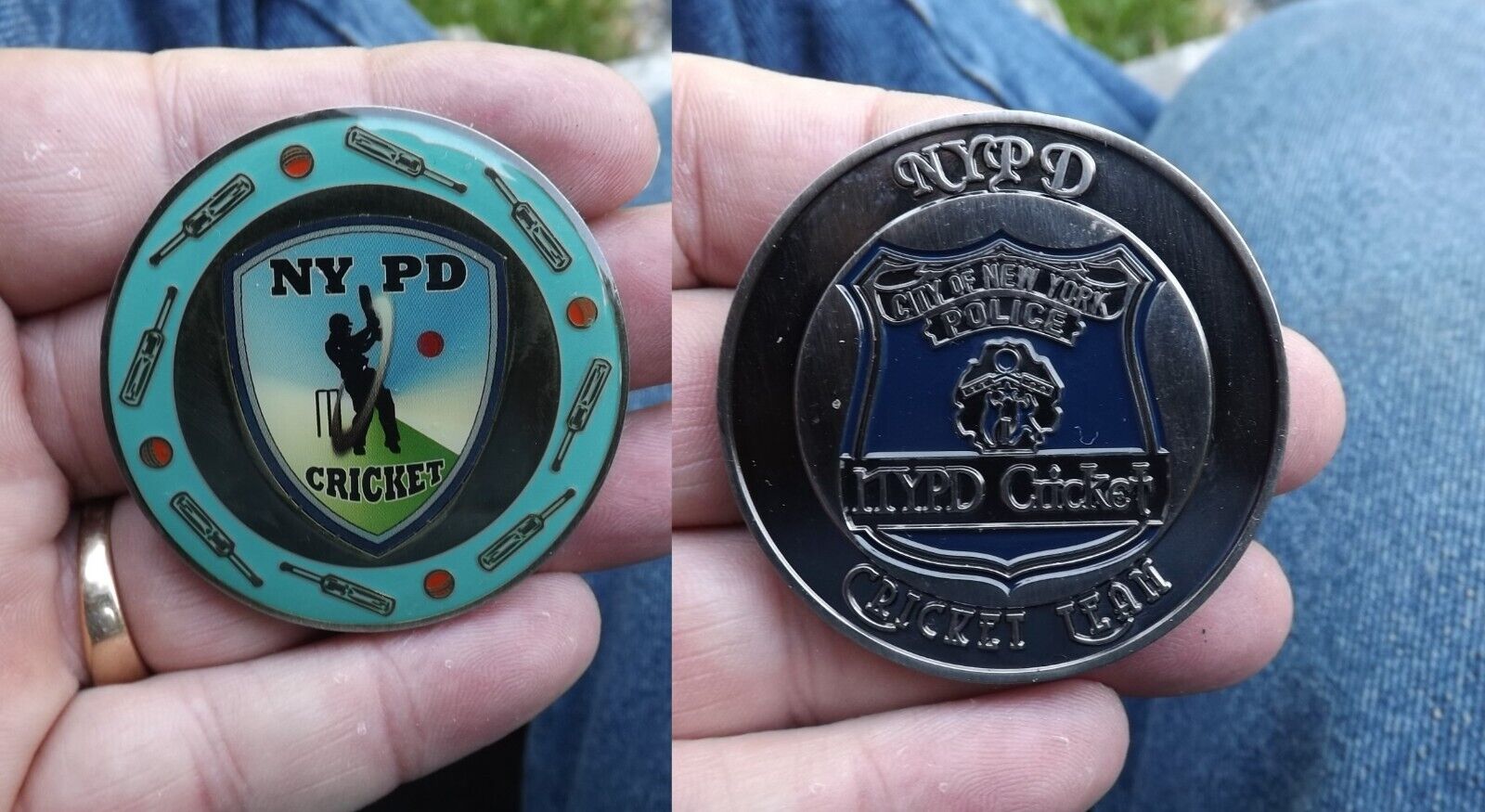 NYPD Cricket Team Police Department Challenge Coin