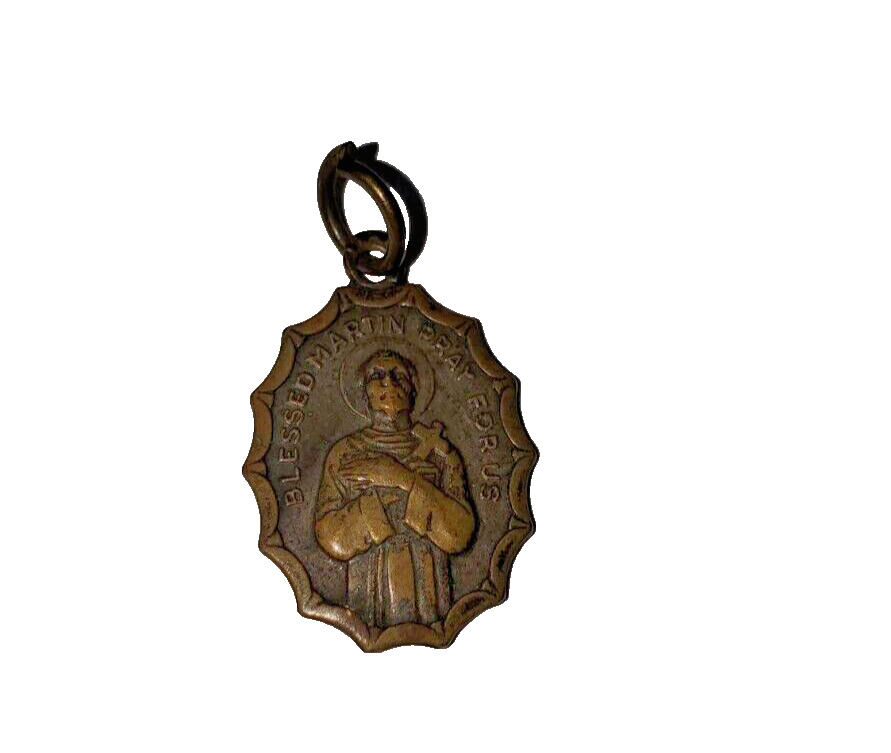Vintage Catholic St. Raphael BLESSED MARTIN PRAY FOR US DUAL Religious Medal