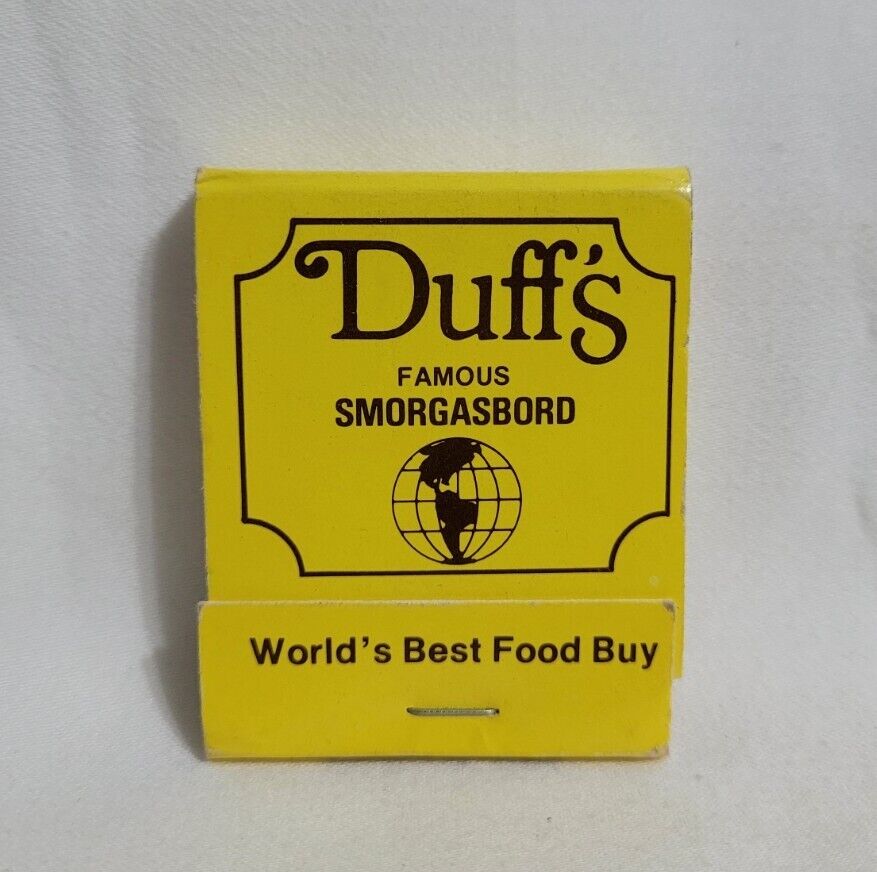 Vintage Duff\'s Smorgasbord Restaurant Matchbook Ohio Advertising Matches