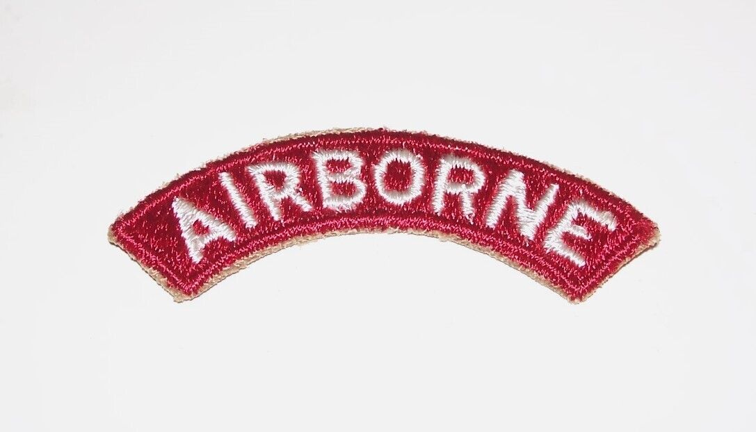ORIGINAL CUT-EDGE, FULLY EMBROIDERED WW2 AIRBORNE ENGINEER PATCH TAB
