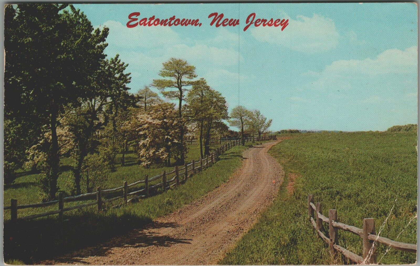 Eatontown New Jersey Winding Country Road Near Fort Monmouth p1964 Dennis