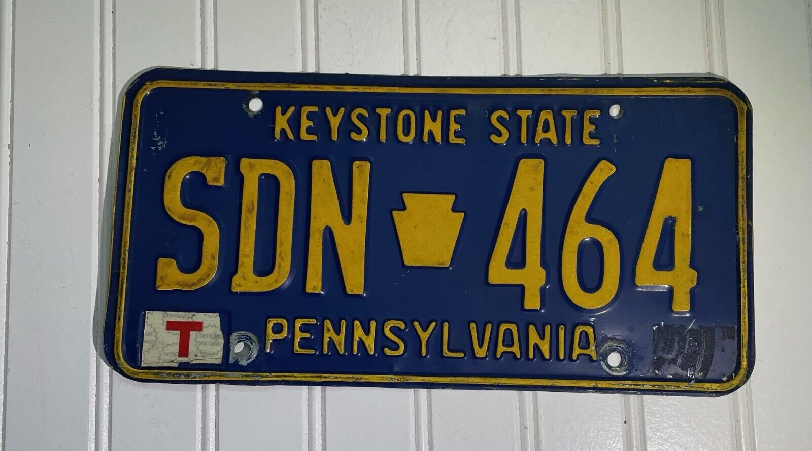 Vintage Pennsylvania PA License Plate SDN 464
