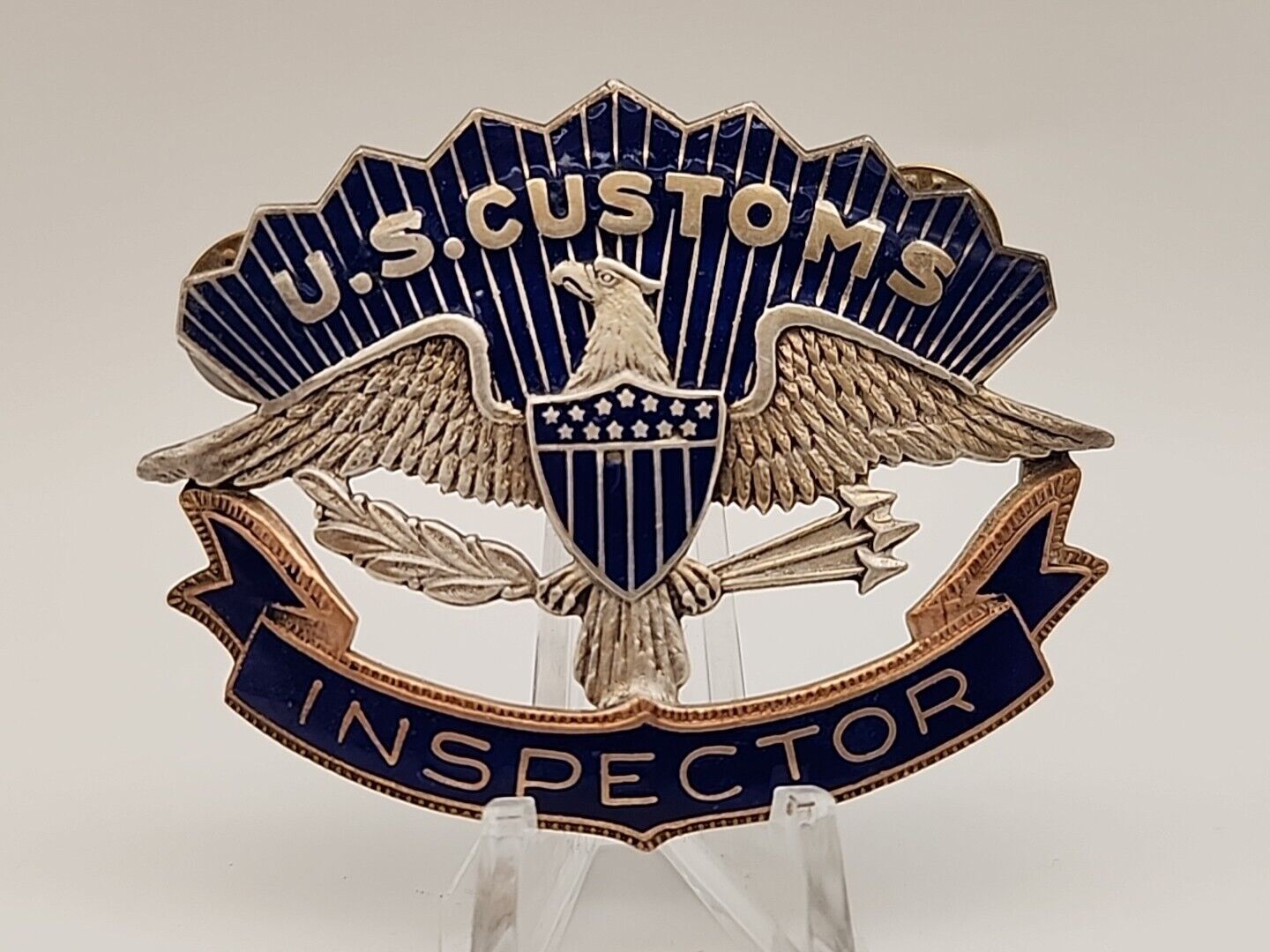 ANTIQUE U.S. CUSTOMS INSPECTOR  PIN OLD RARE ONE #6107