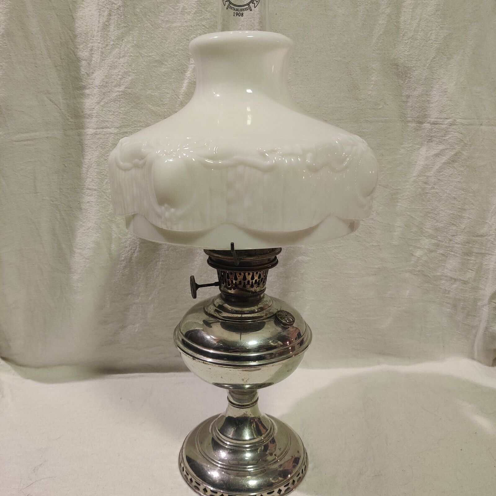 1913-1914 Antique Aladdin Model 5 Oil Lamp with 10