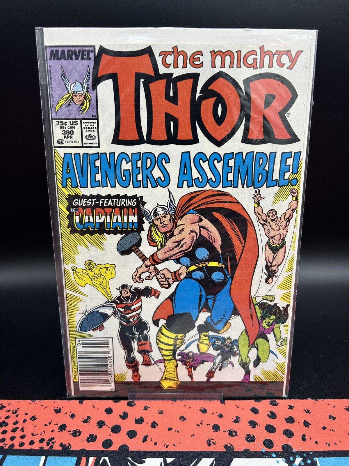THE MIGHTY THOR ISSUE 390 VF 1988 CAPTAIN AMERICA LIFTS MJOLNIR