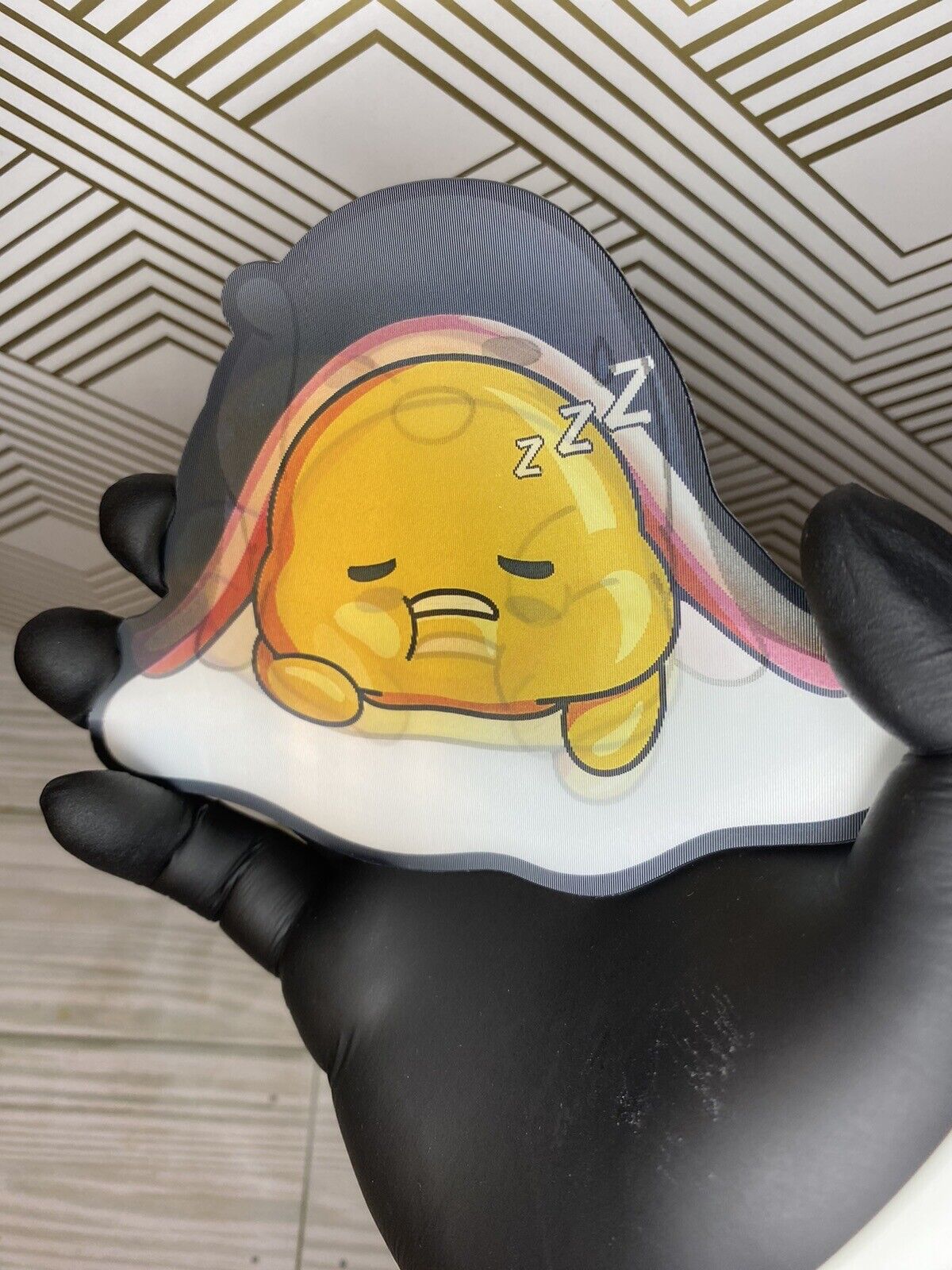 Sanrio Gudetama Hello Kitty 3D Lenticular Motion Car Sticker Decal Peeker