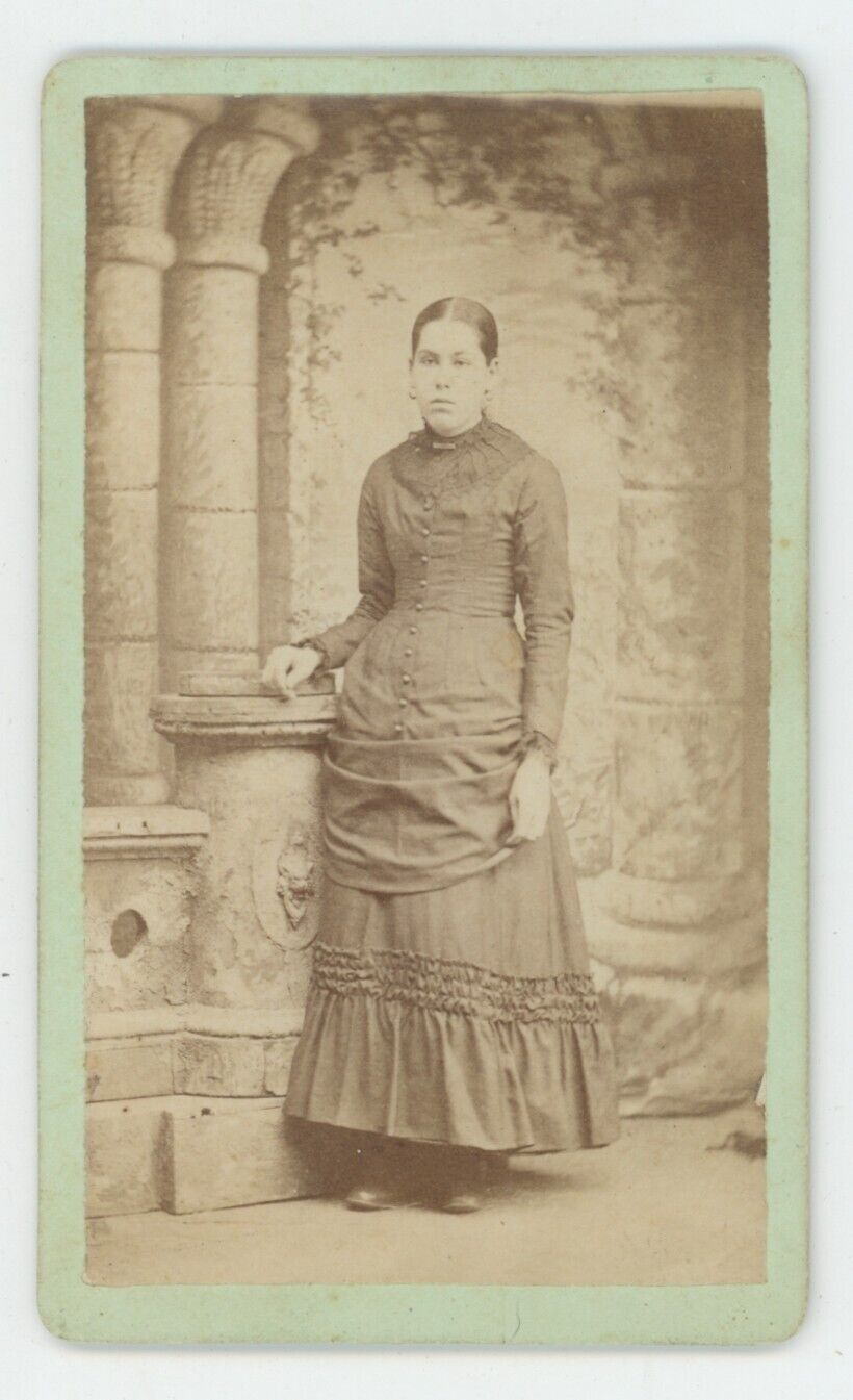 Antique CDV Circa 1870s Lovely Woman Wearing Stunning Dress Lee Reading, PA