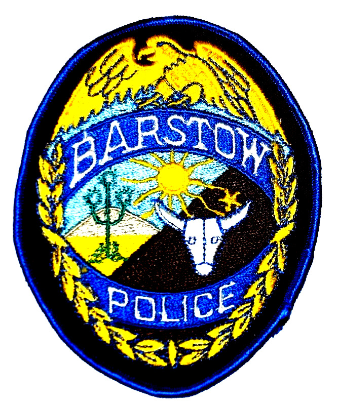 BARSTOW – POLICE - CALIFORNIA Sheriff Police Patch SUN CACTUS BULL MOUNTING BACK