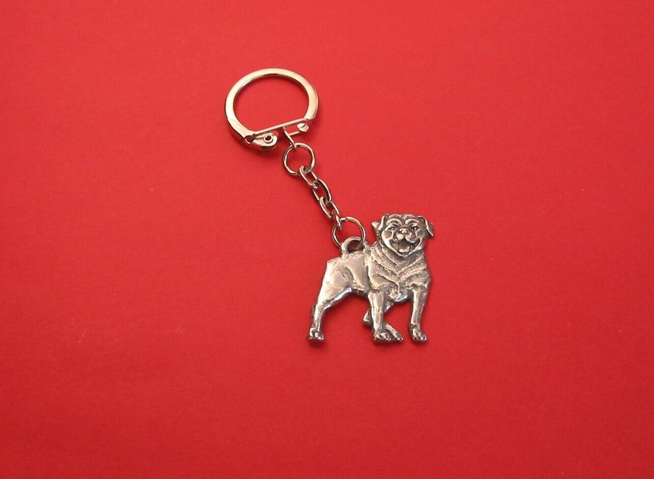Rottweiler Dog Pewter Key Ring Vet Mum Dad Xmas Gift NEW Free Pouch