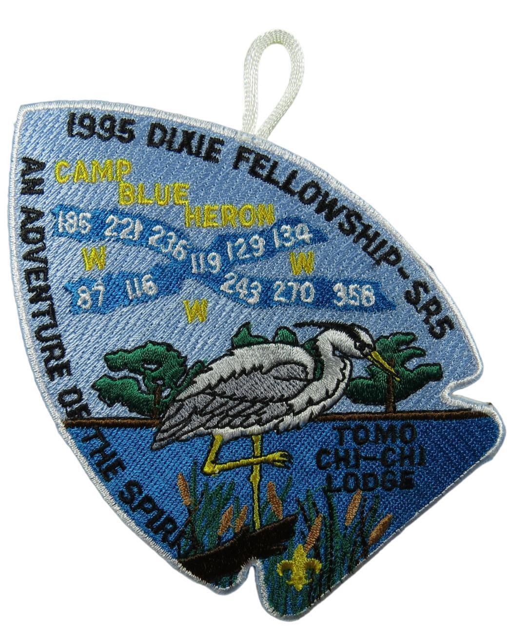 1995 SR-5 Dixie Fellowship Tomo Chi-Chi #119 Camp Blue Heron Patch (DIX284)
