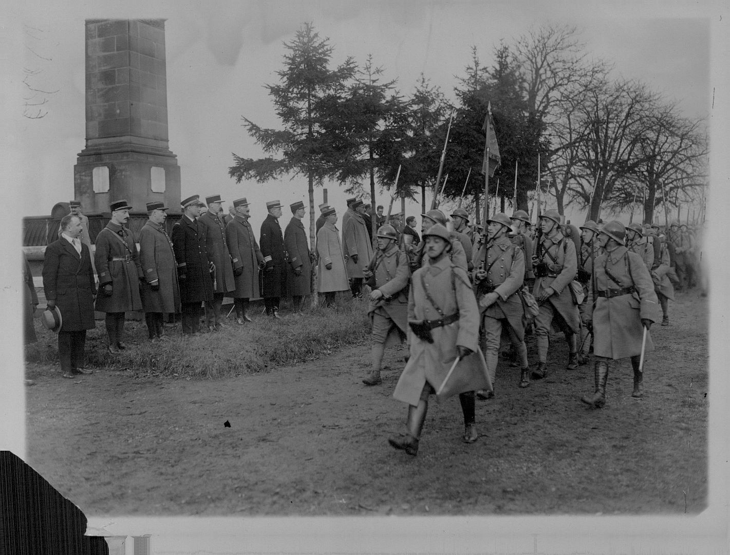 1929 Last French Troop Parade in Second Zone Press Photo