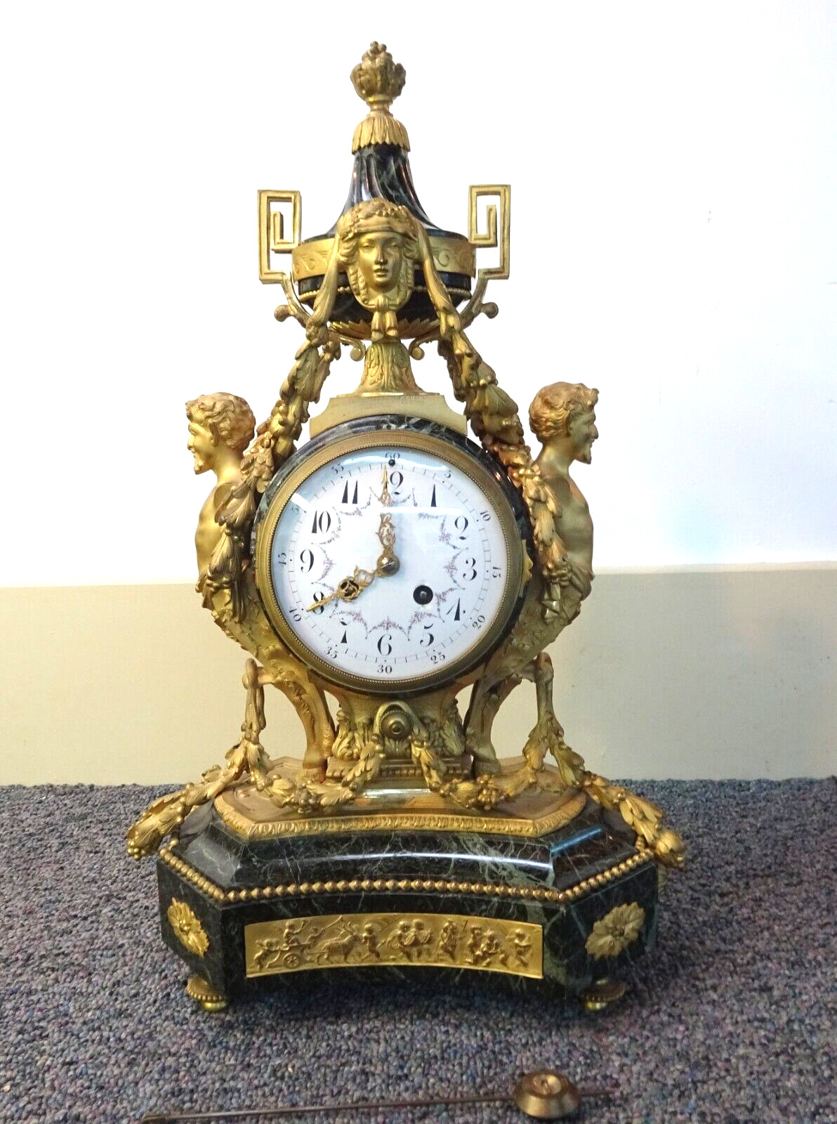 Napoleon III Gilt Bronze Clock