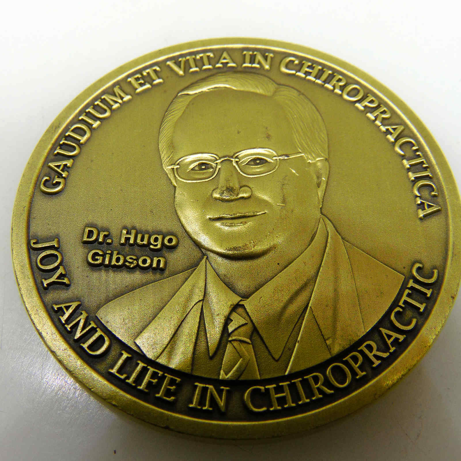 DR HUGO GIBSON TRUTH IN CHIROPRACTIC CHALLENGE COIN