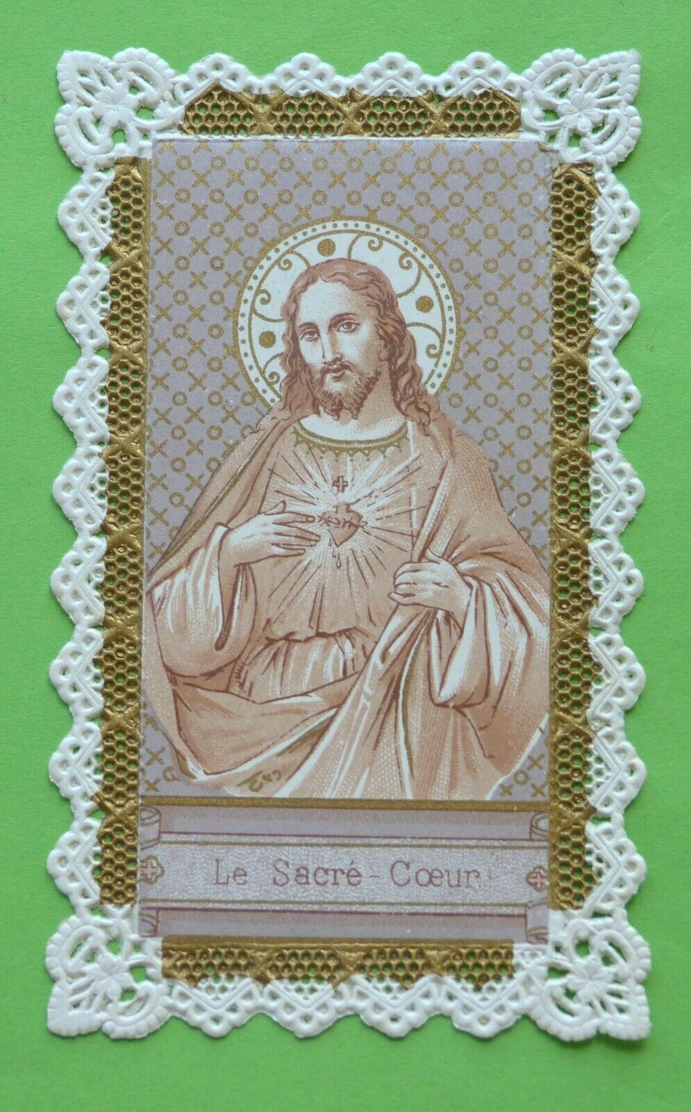 Santino Holy Card Andachtsbild Canivet Pious Image 19th Century Le Sacré-Coeur