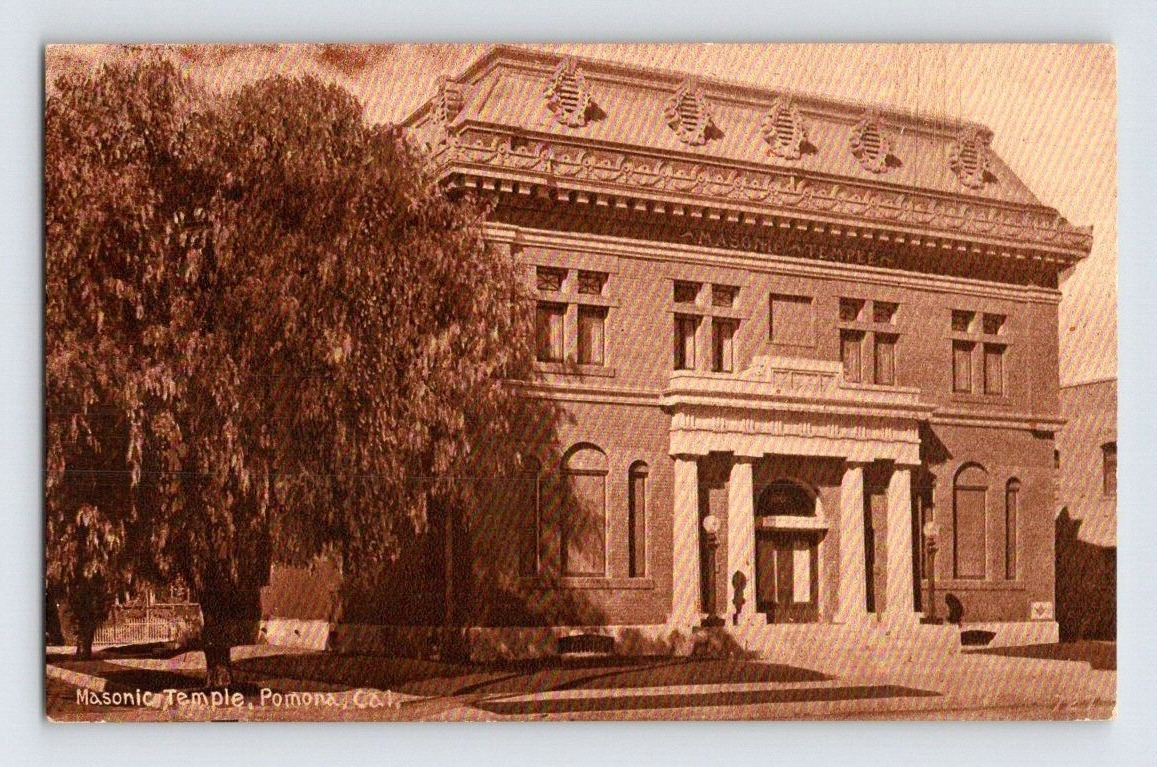 1910. POMONA, CAL. MASONIC TEMPLE. POSTCARD DB42