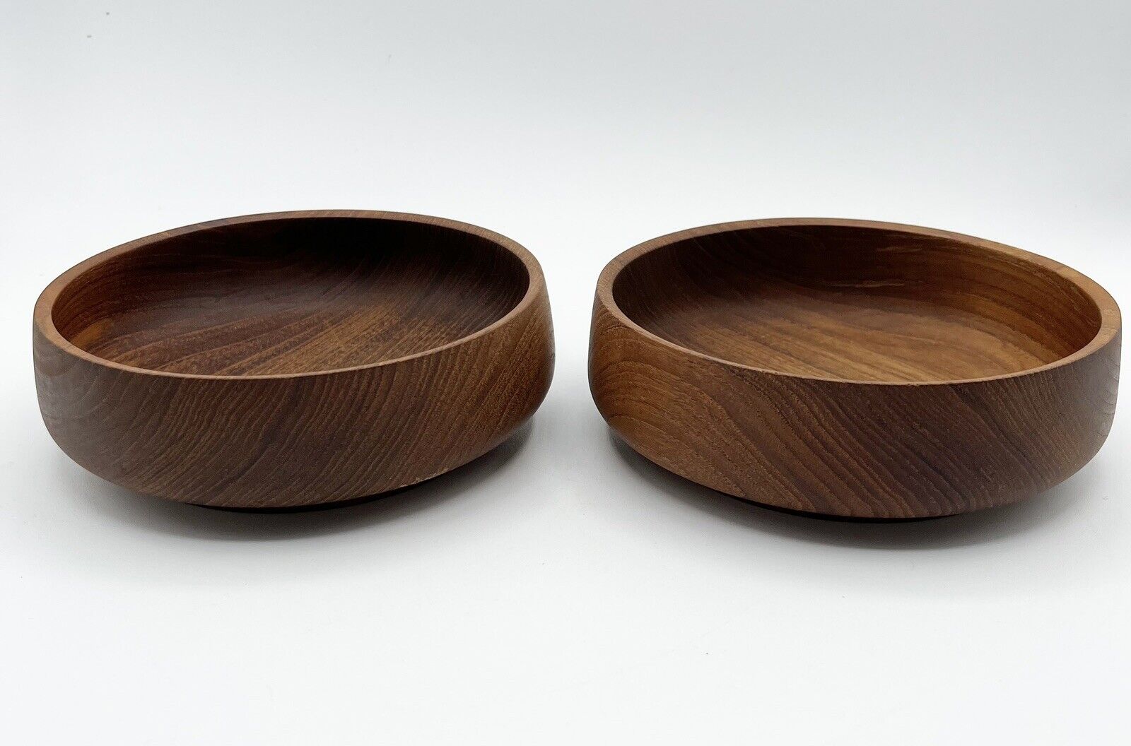 2 Teak Bowls ILLUMS BOLIGHUS Mid Century Modern MCM Vintage  Denmark Wooden