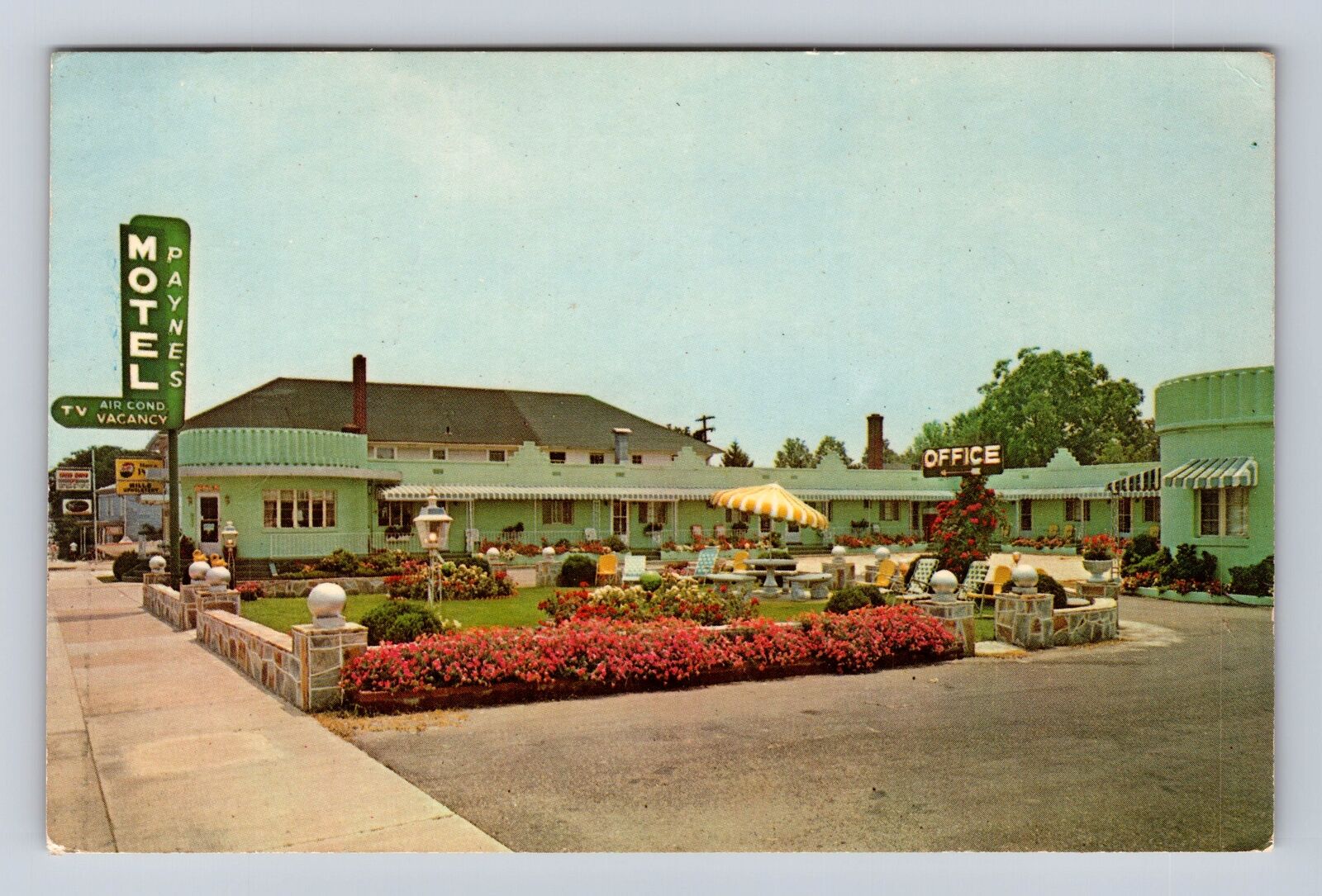 Fredericksburg VA-Virginia, Payne's Motel, Advertisement, Vintage Postcard