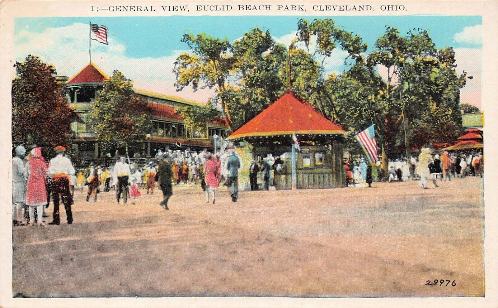 Euclid Beach Park Cleveland Ohio Amusement Park Lake Erie 1920s Vtg Postcard A33