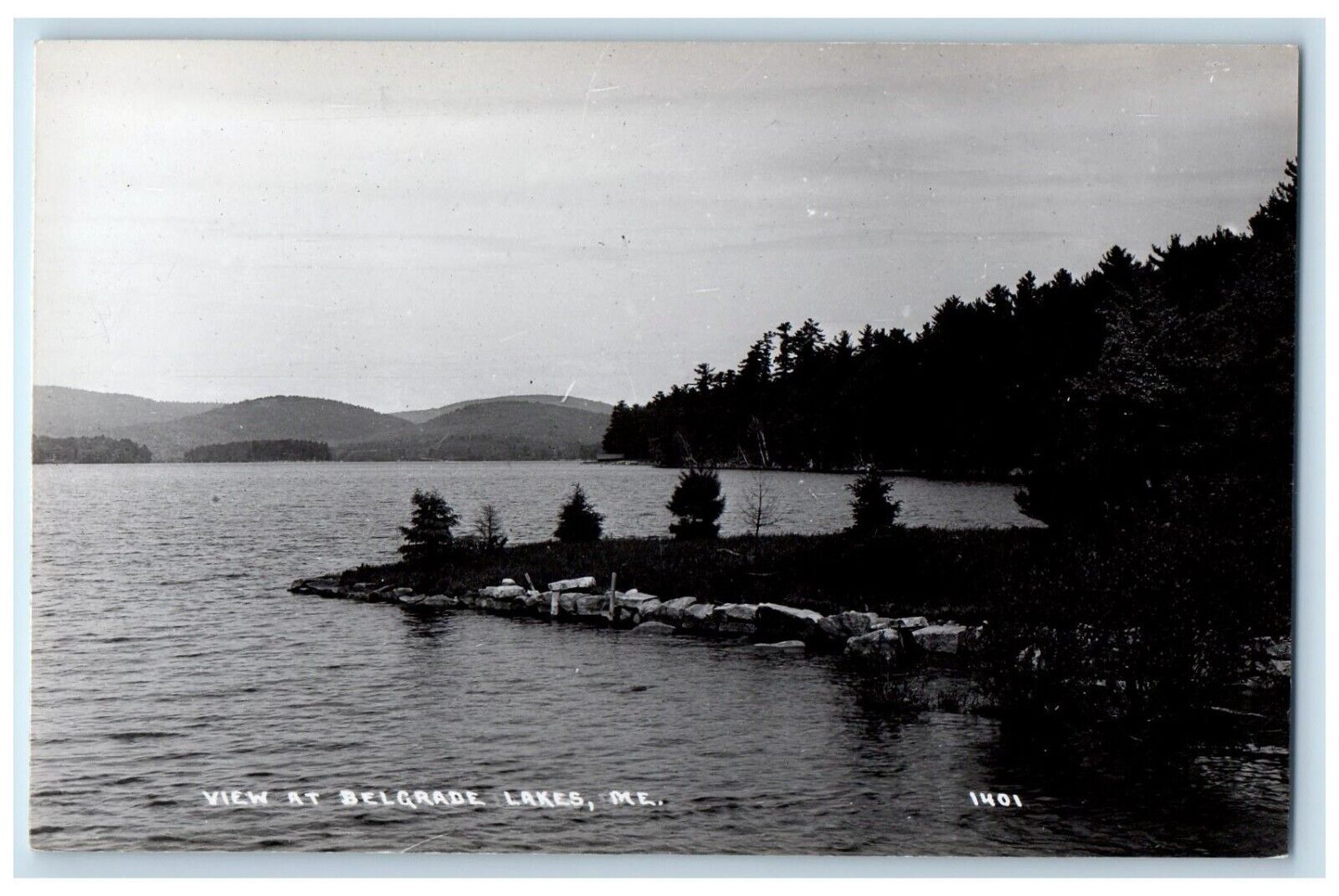 c1950s Forest View At Belgrade Lakes Maine ME RPPC Photo Unposted Postcard