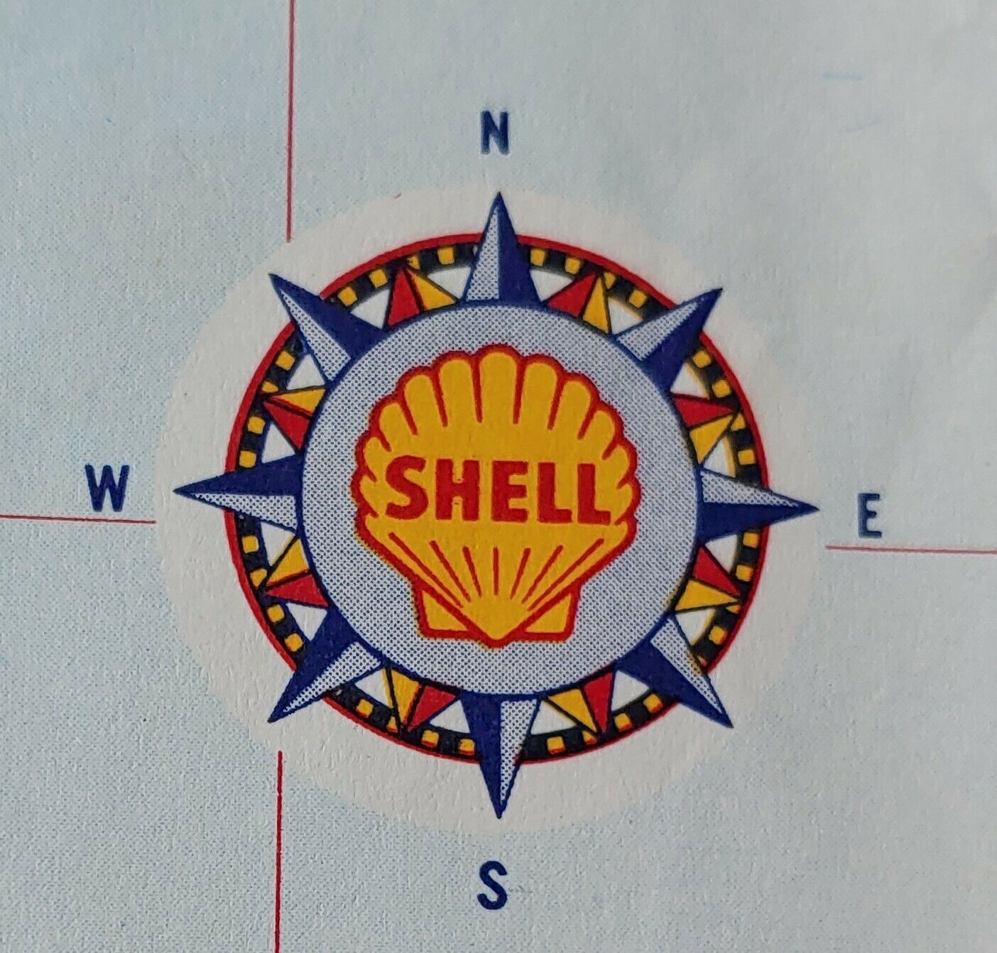 1959 Shell Oil Gas Service Station Highway Map of North South Carolina Vintage