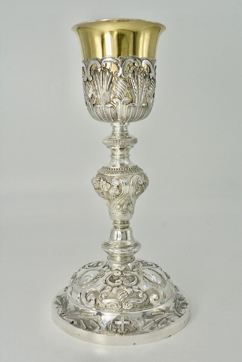 Antique Chalice In Gilt Silver France Around 1840 By Jb Garnier Goldsmith