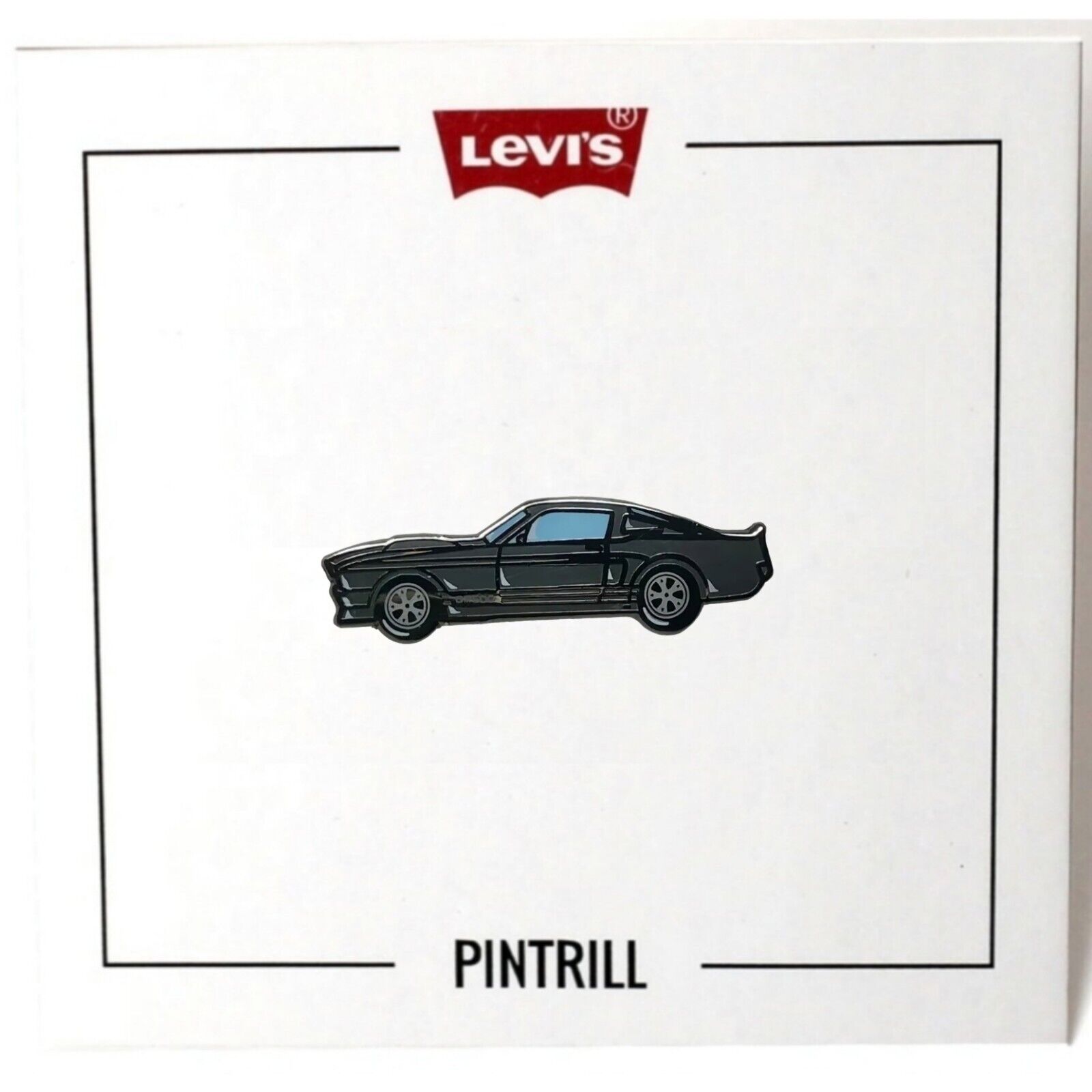 ⚡RARE⚡ PINTRILL x FORD x LEVI’S Black Ford Mustang Pin *BRAND NEW* LIMITED ED 🚗