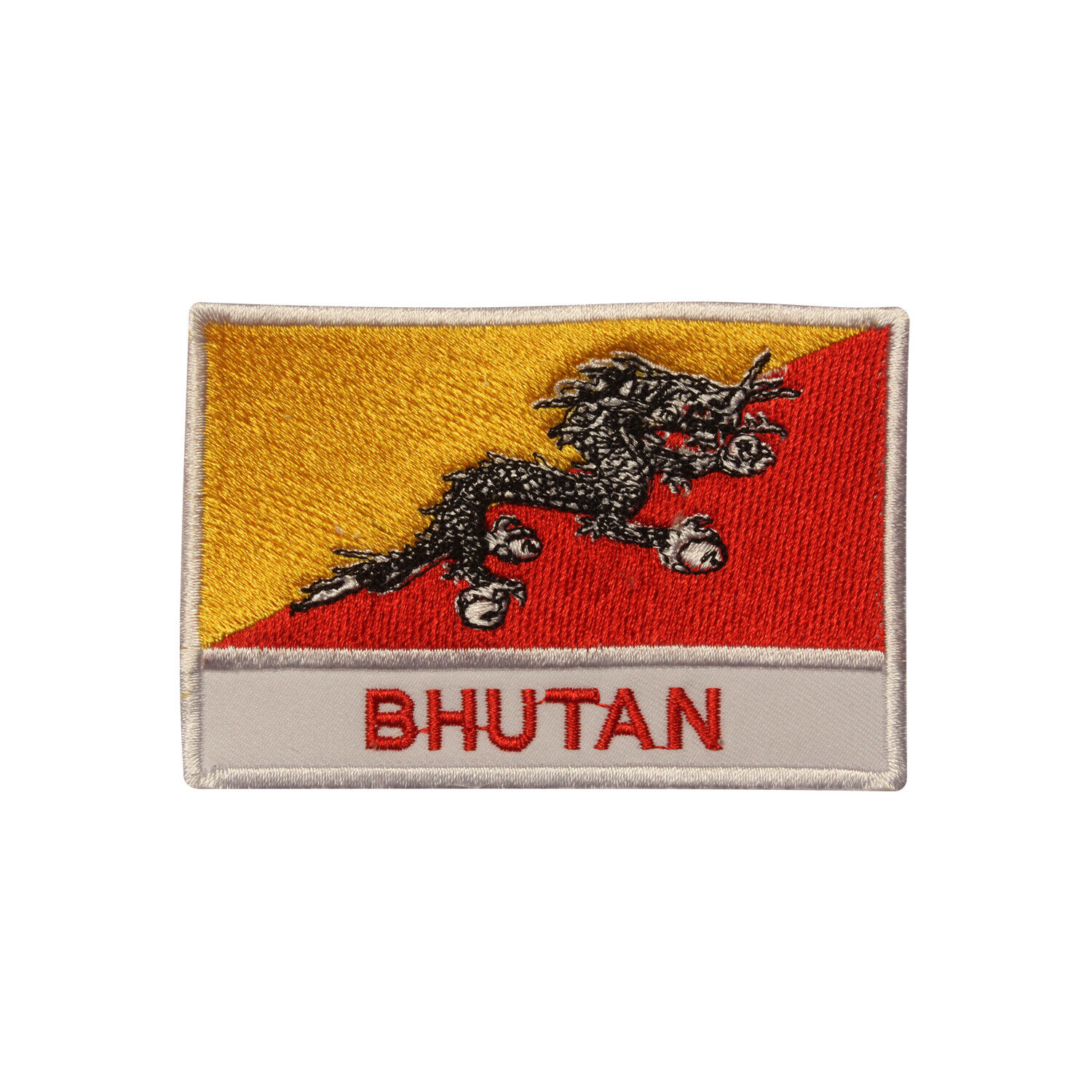  Bhutan Country Flag Patch Iron On Patch Sew On Badge Embroidered Patch