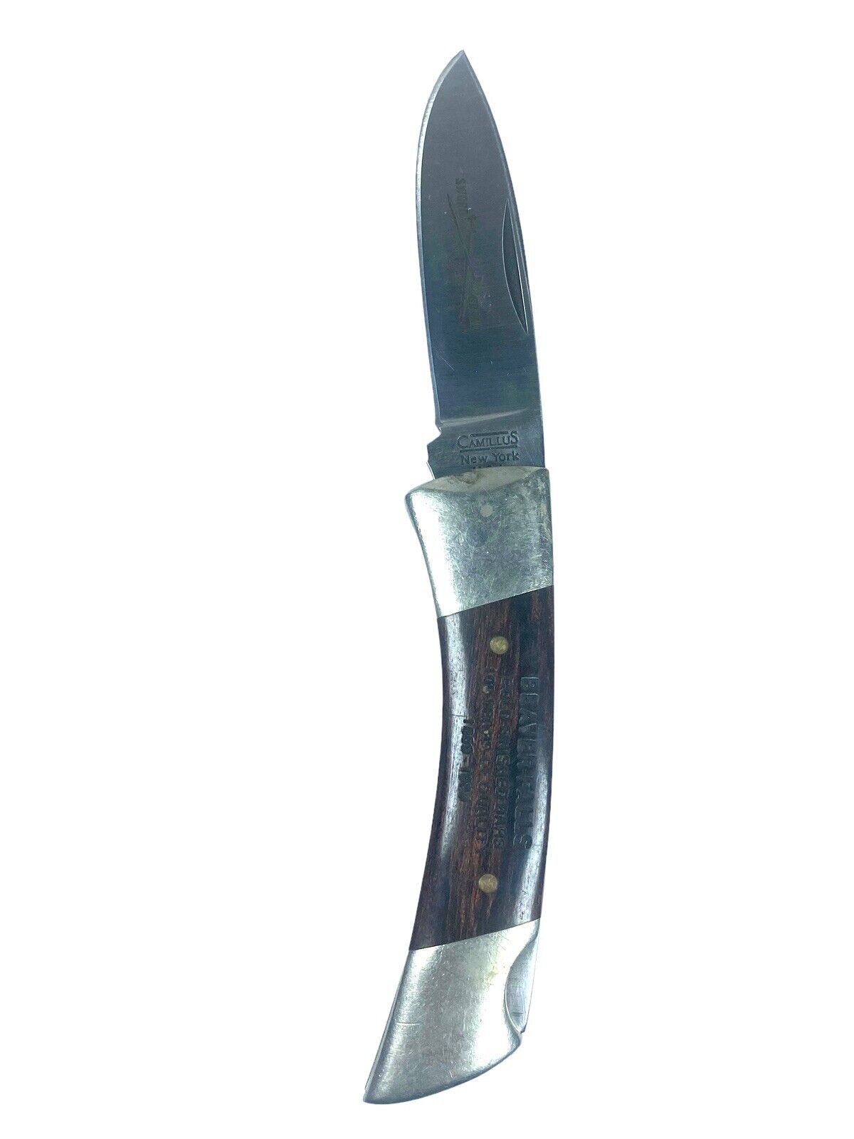 1970s-1980s CAMILLUS NY USA SWORD BRAND # 2 FOLDING LOCKBACK KNIFE Vintage