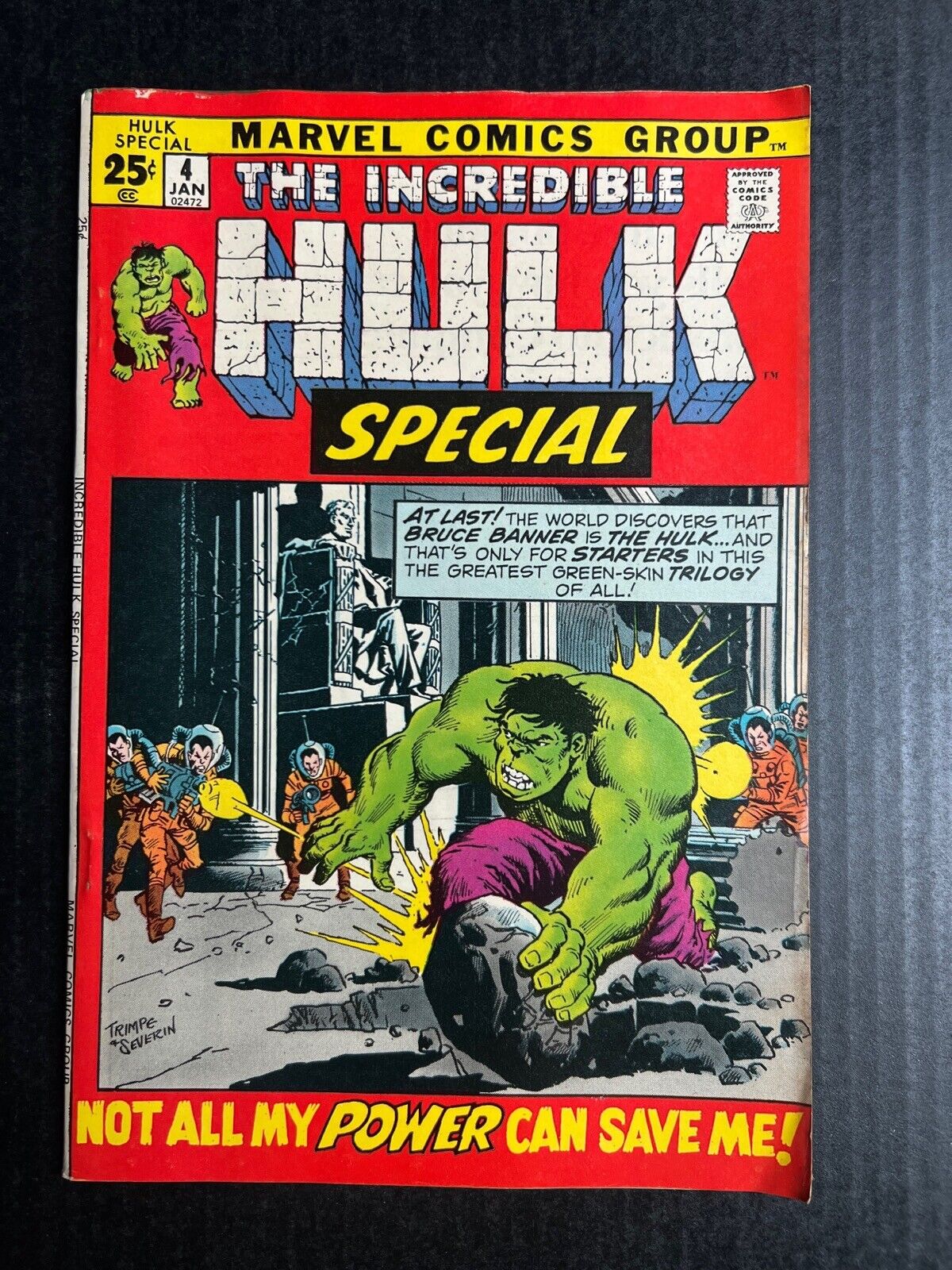 INCREDIBLE HULK Special Annual #4 January 1972 Unread Vintage Marvel