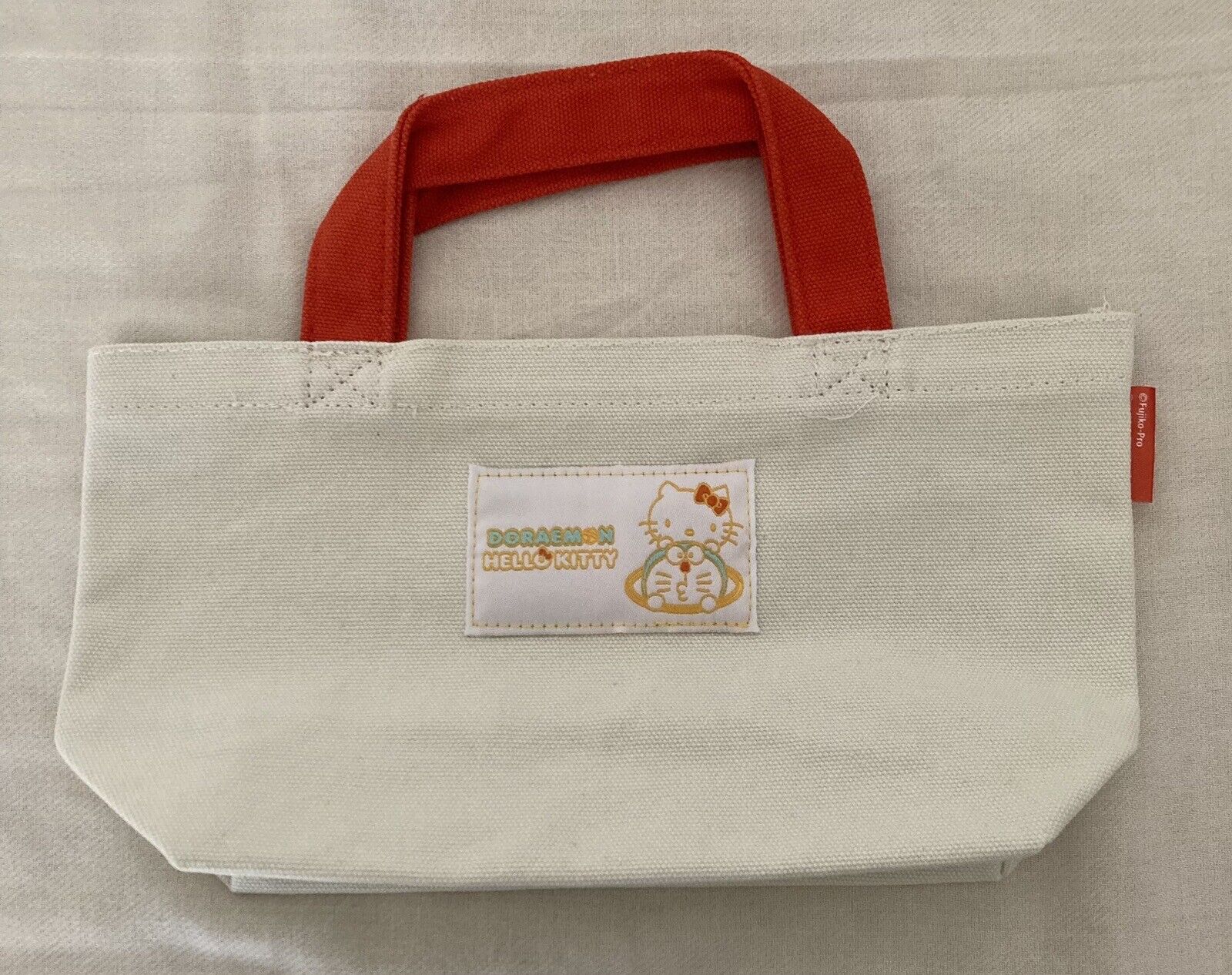 Doraemon x Hello Kitty canvas Mini Tote Bag Rare Limited Kawaii New